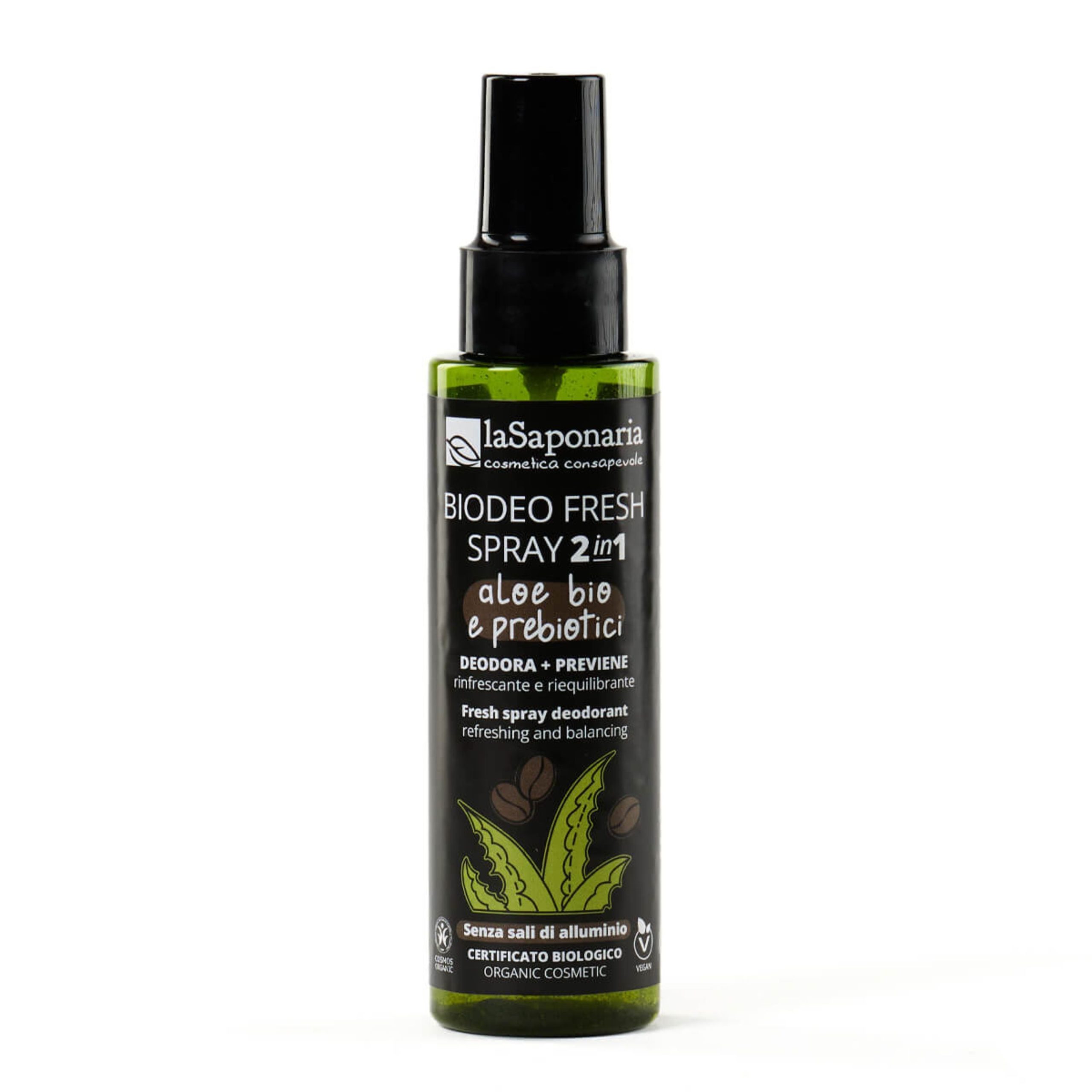 laSaponaria Pánský deodorant ve spreji s aloe vera a prebiotiky BIO (100 ml) - bez problematických hliníkových solí laSaponaria