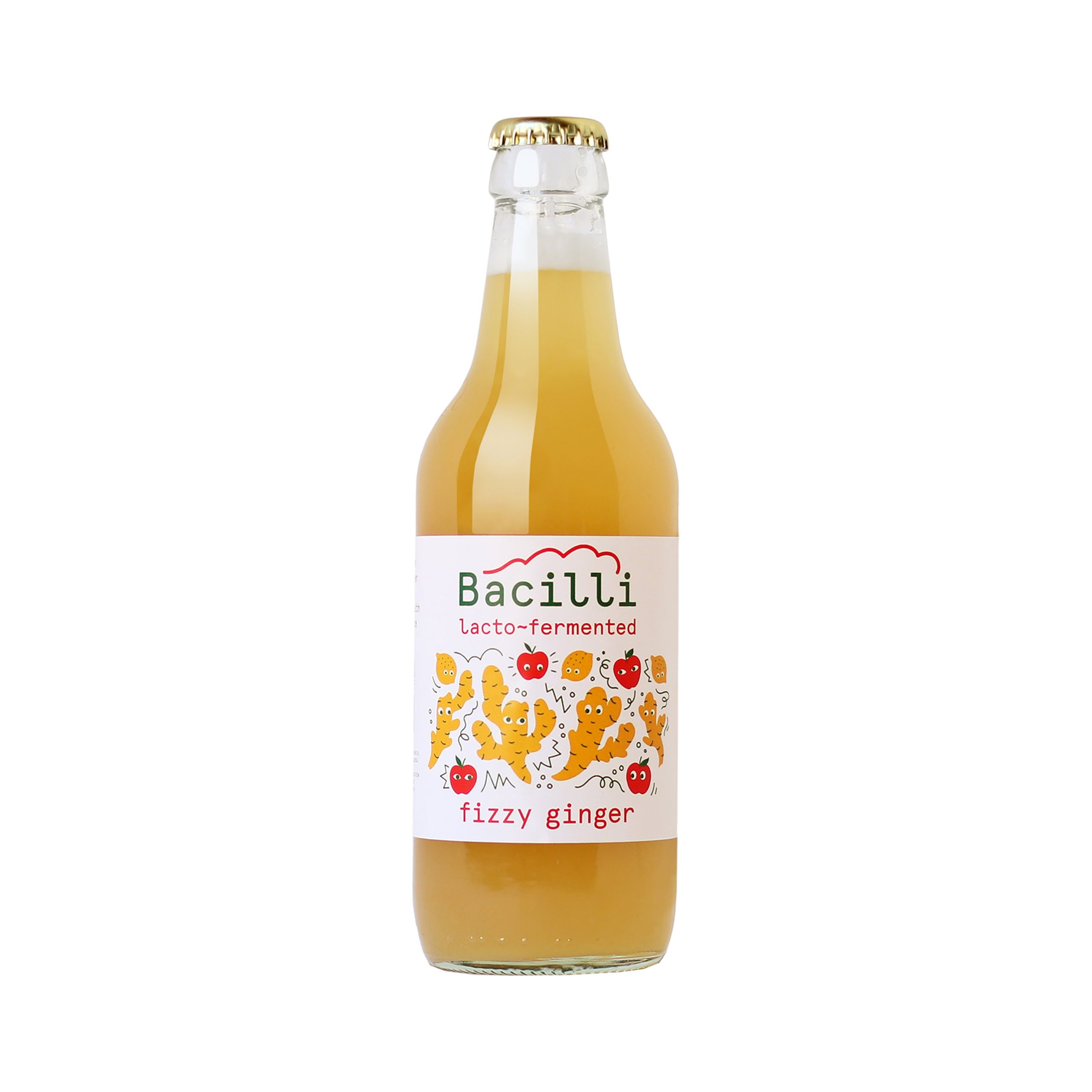 Bacilli Limonáda fermentovaná BIO - Fizzy ginger (330 ml) - osvěžení bez přidaného cukru Bacilli
