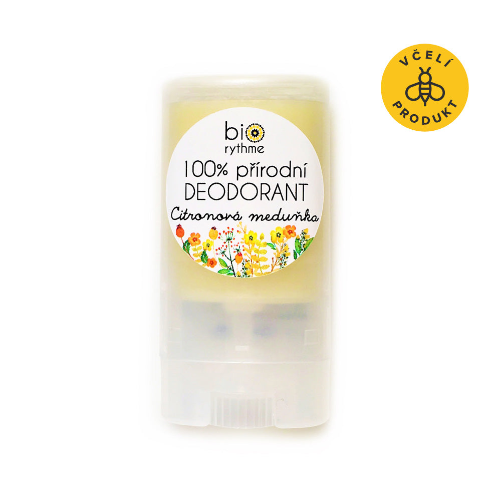 Biorythme Tuhý deodorant Citronová meduňka - 15 g - svěží bylinno-citrusová vůně Biorythme