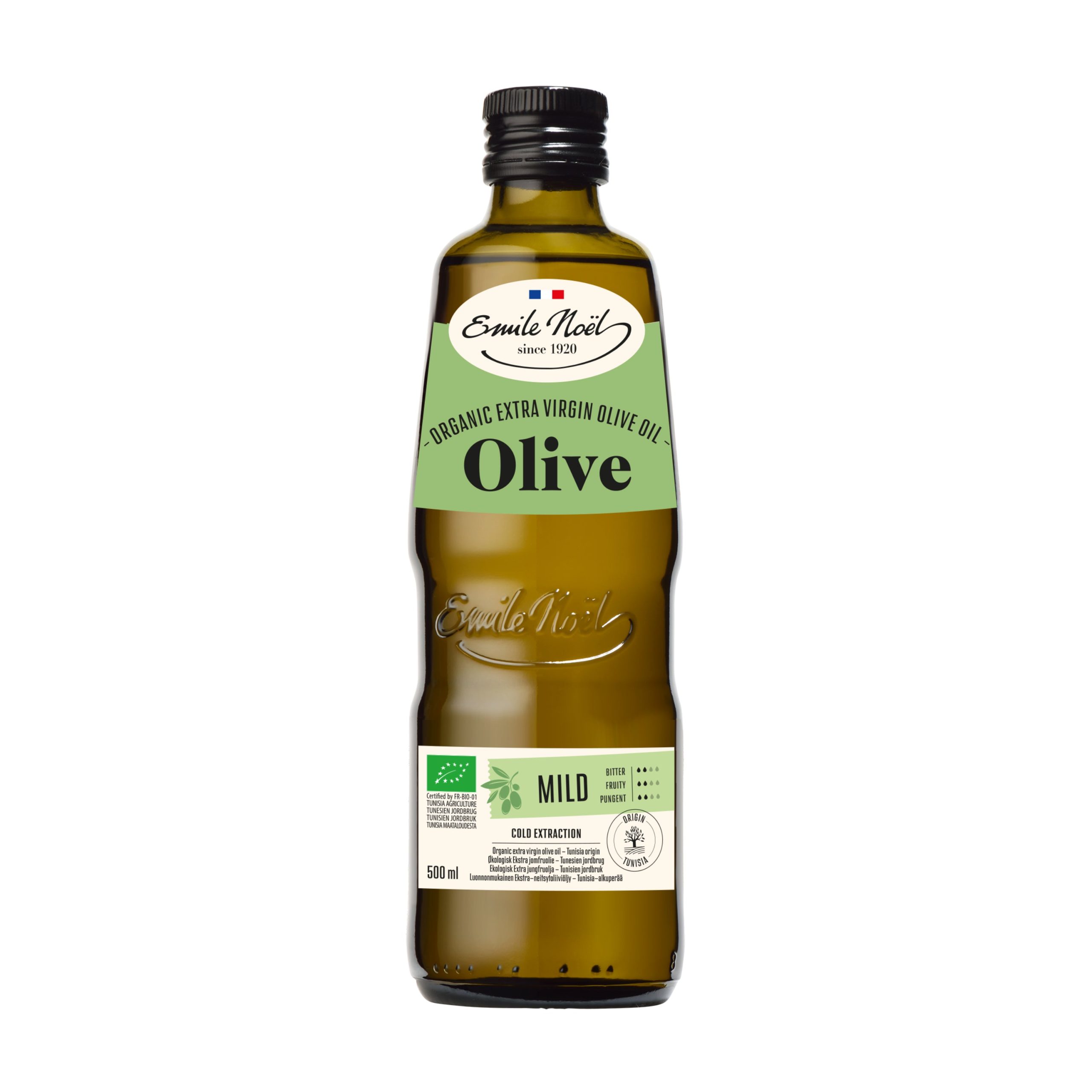 Emile Noël Olej olivový extra panenský BIO (500 ml) - ručně vybrané olivy lisované přímo v den sklizně Emile Noël