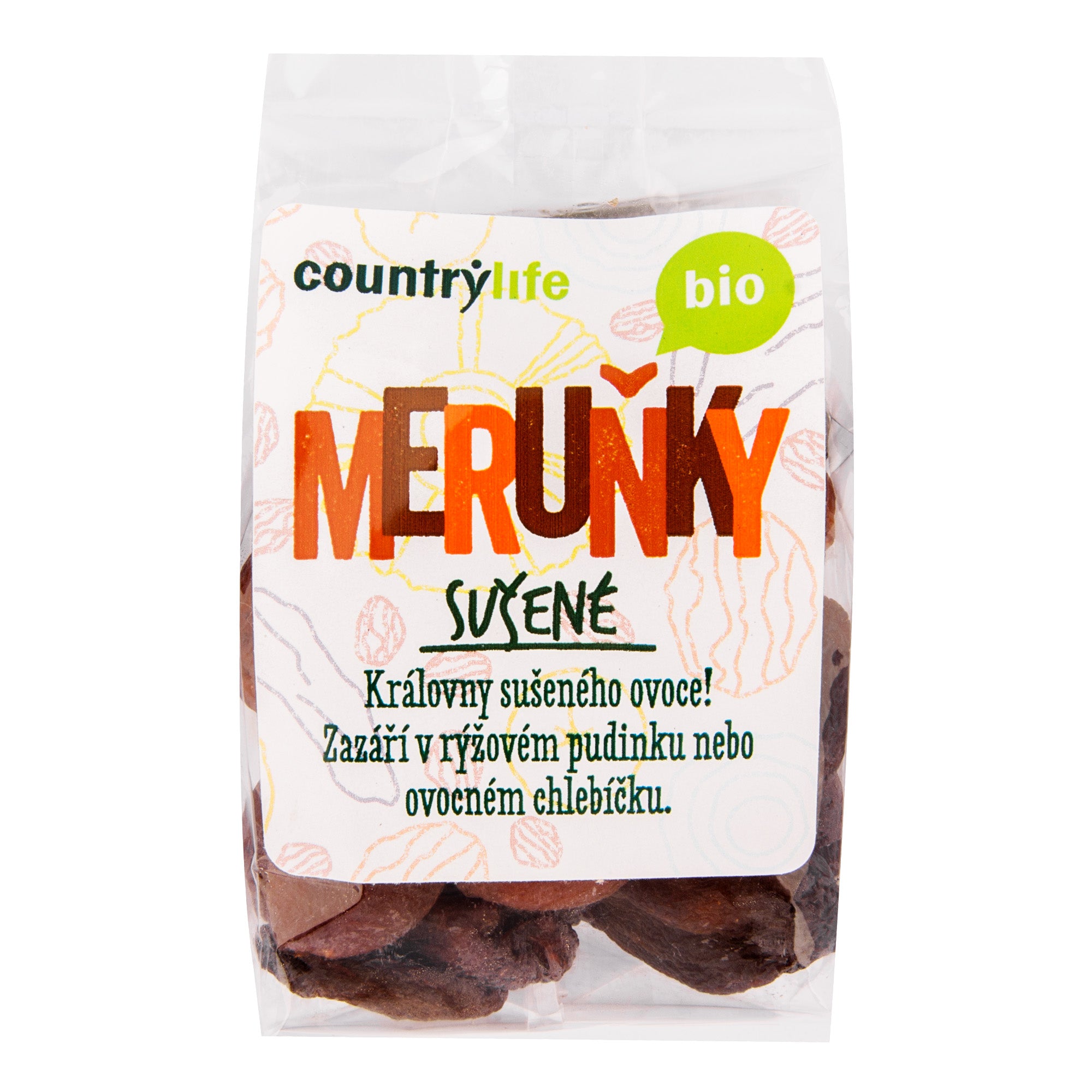 Meruňky sušené 200 g BIO   COUNTRY LIFE - nesířené