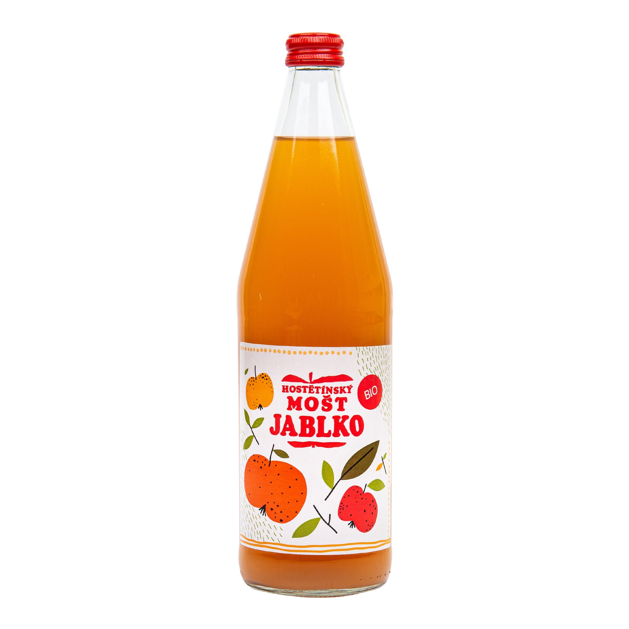 Mošt jablečný 750 ml BIO   MOŠTÁRNA HOSTĚTÍN - z moštárny v srdci bílých karpat Moštárna Hostětín