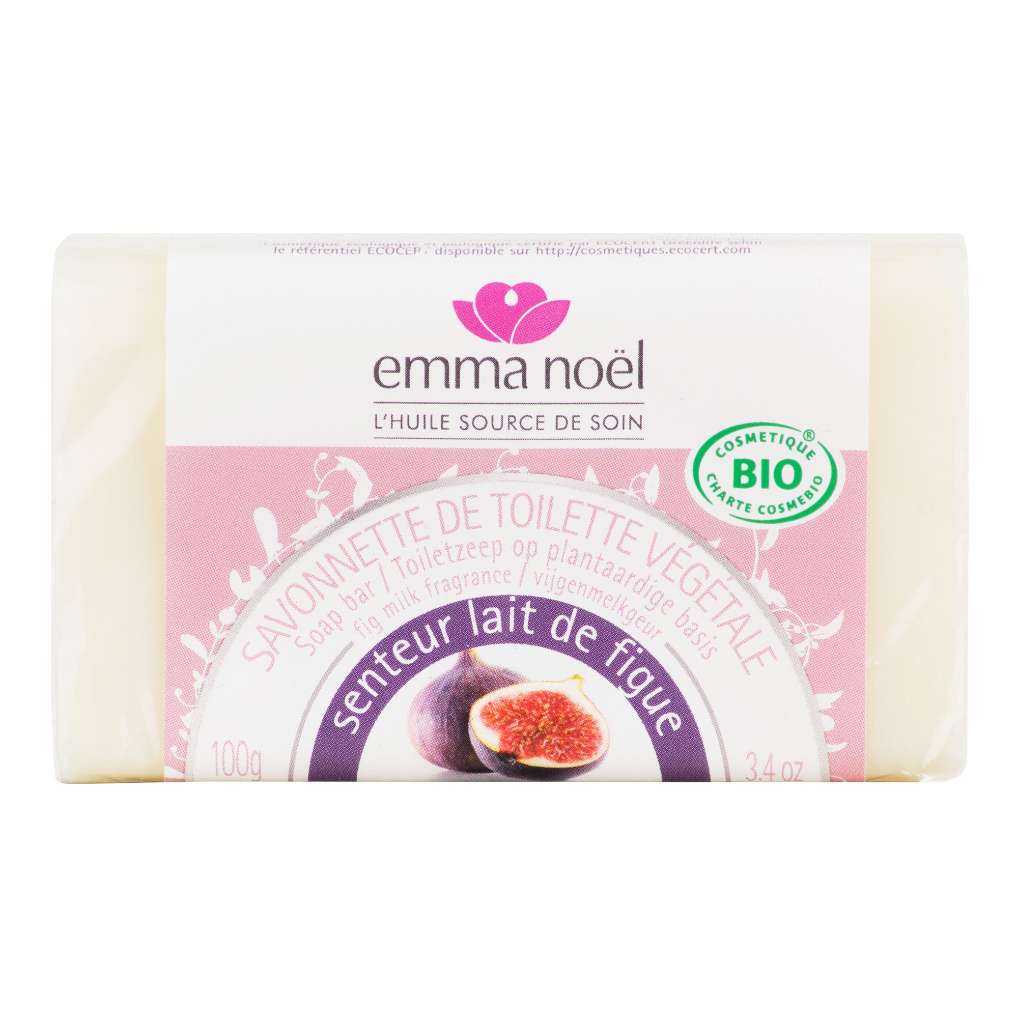 Mýdlo rostlinné fíkové mléko 100 g BIO   EMMA NOËL - s exotickou vůní fíků Emma Noël