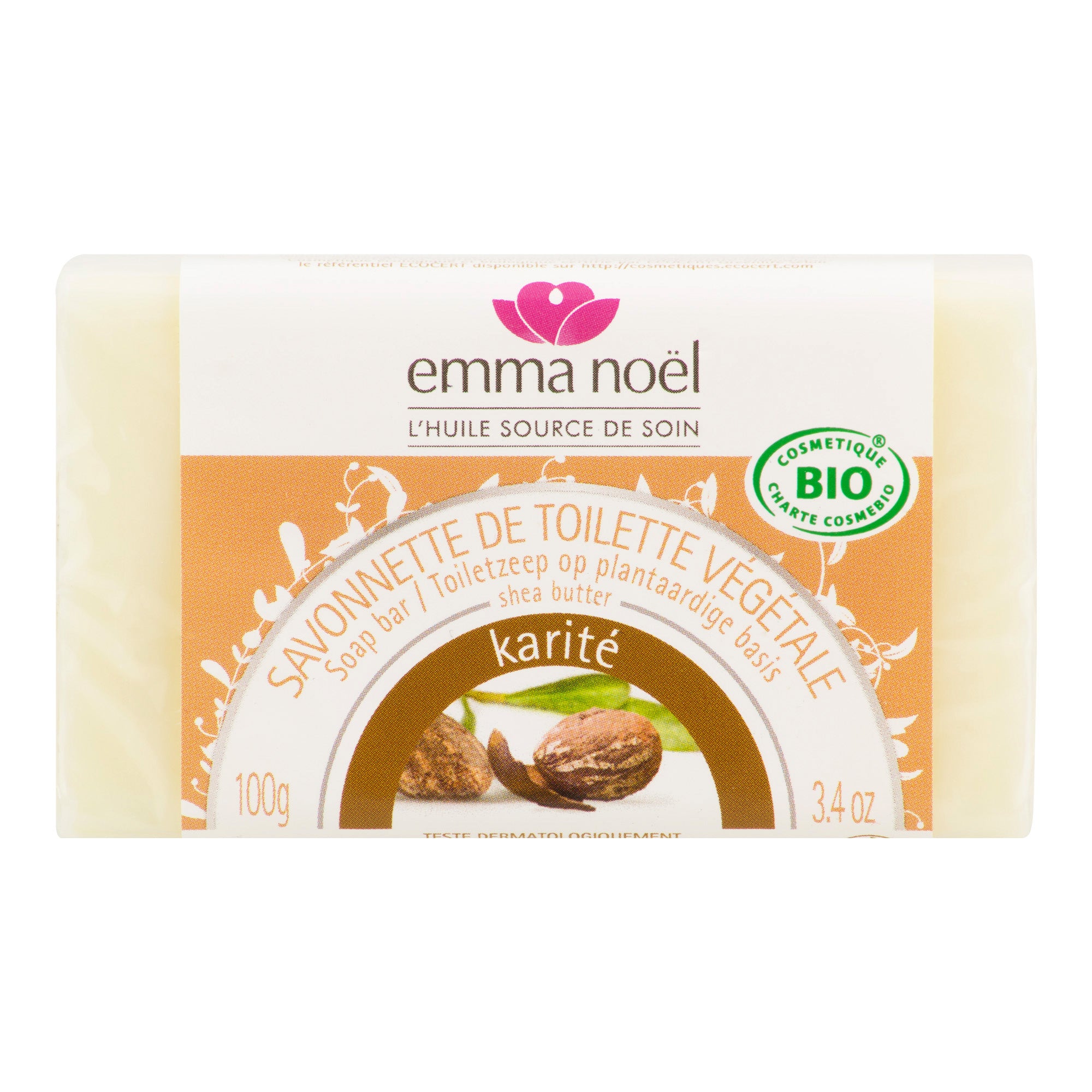 Mýdlo rostlinné karité 100 g BIO   EMMA NOËL - s bambuckým máslem