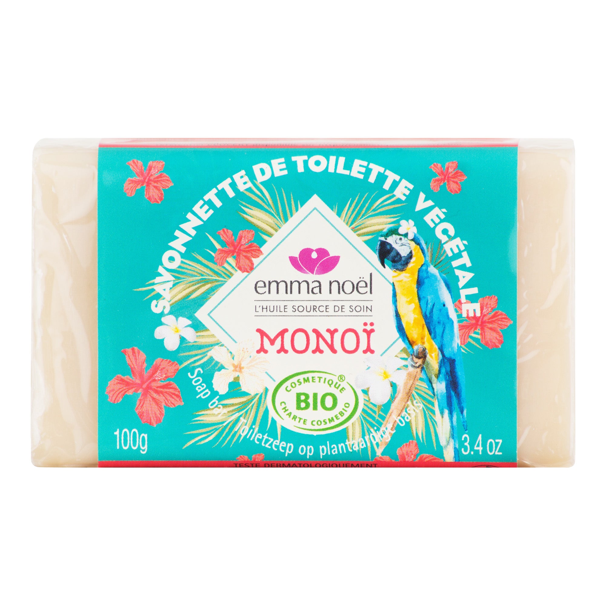 Mýdlo rostlinné monoi 100 g BIO   EMMA NOËL - exoticky voní