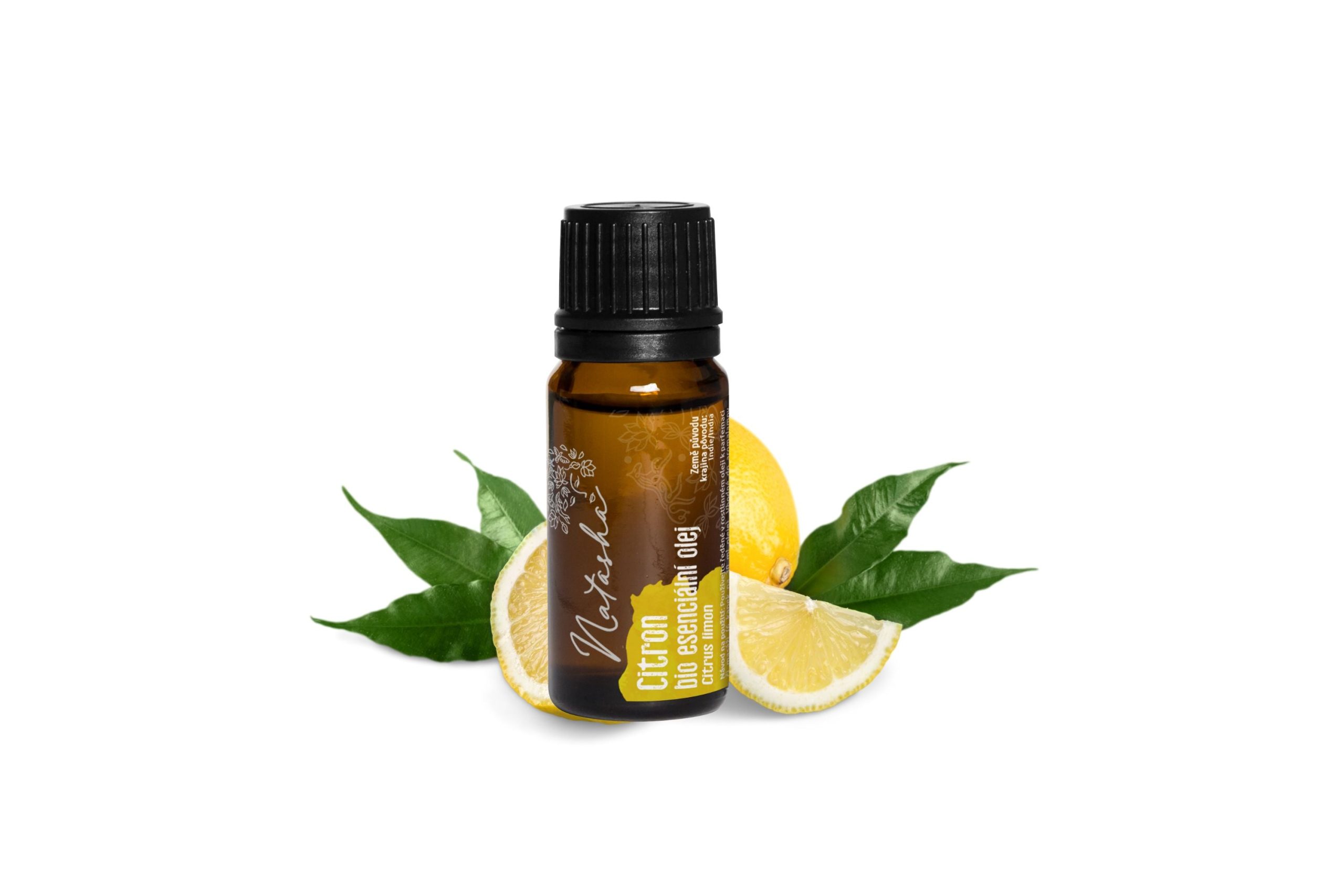 Natasha Esenciální olej BIO (10 ml) - Citron - lisovaný za studena z kůry citronů Natasha