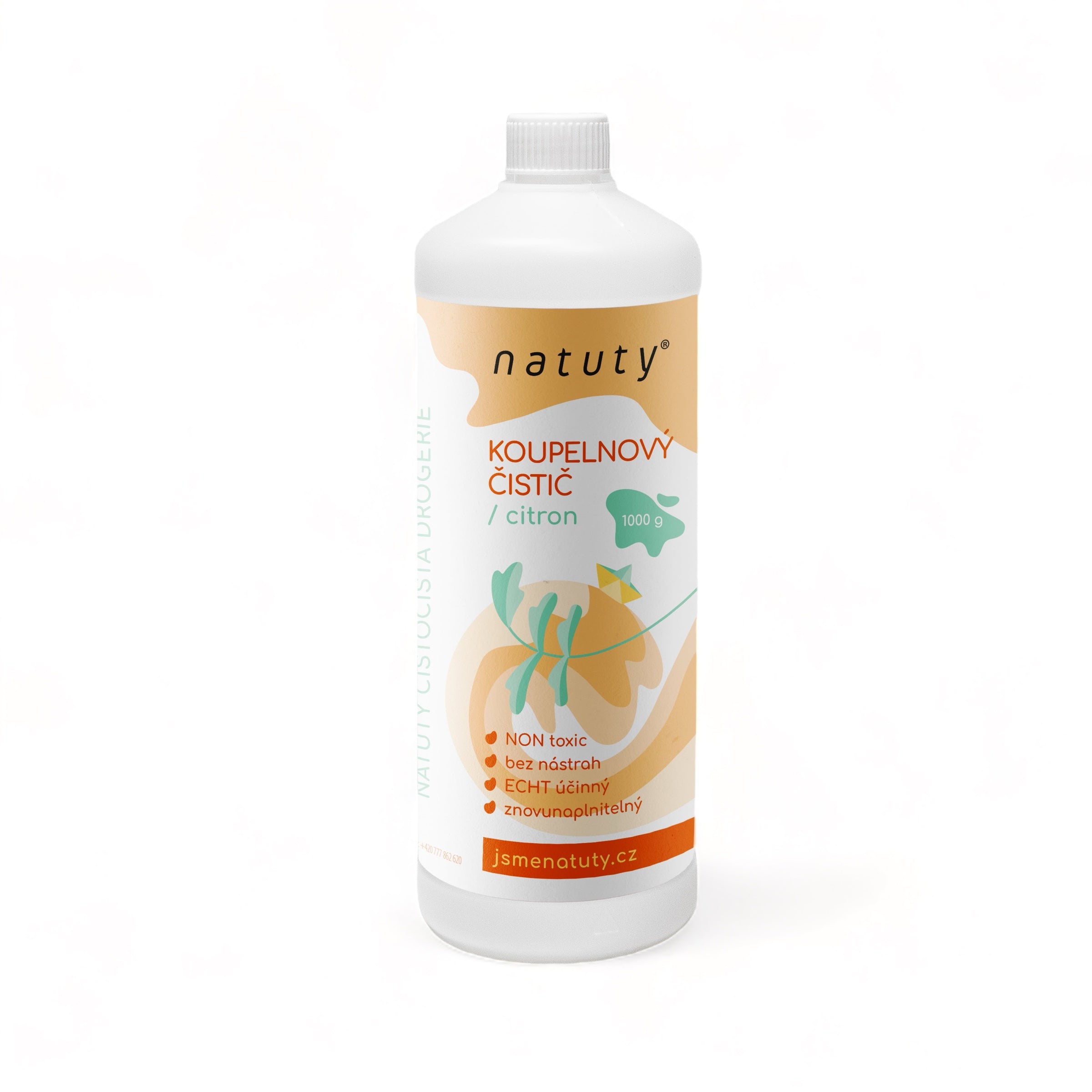 Natuty Koupelnový čistič s vůní citronu - 1 l - poradí s usazeninami mýdla i vodního kamene Natuty