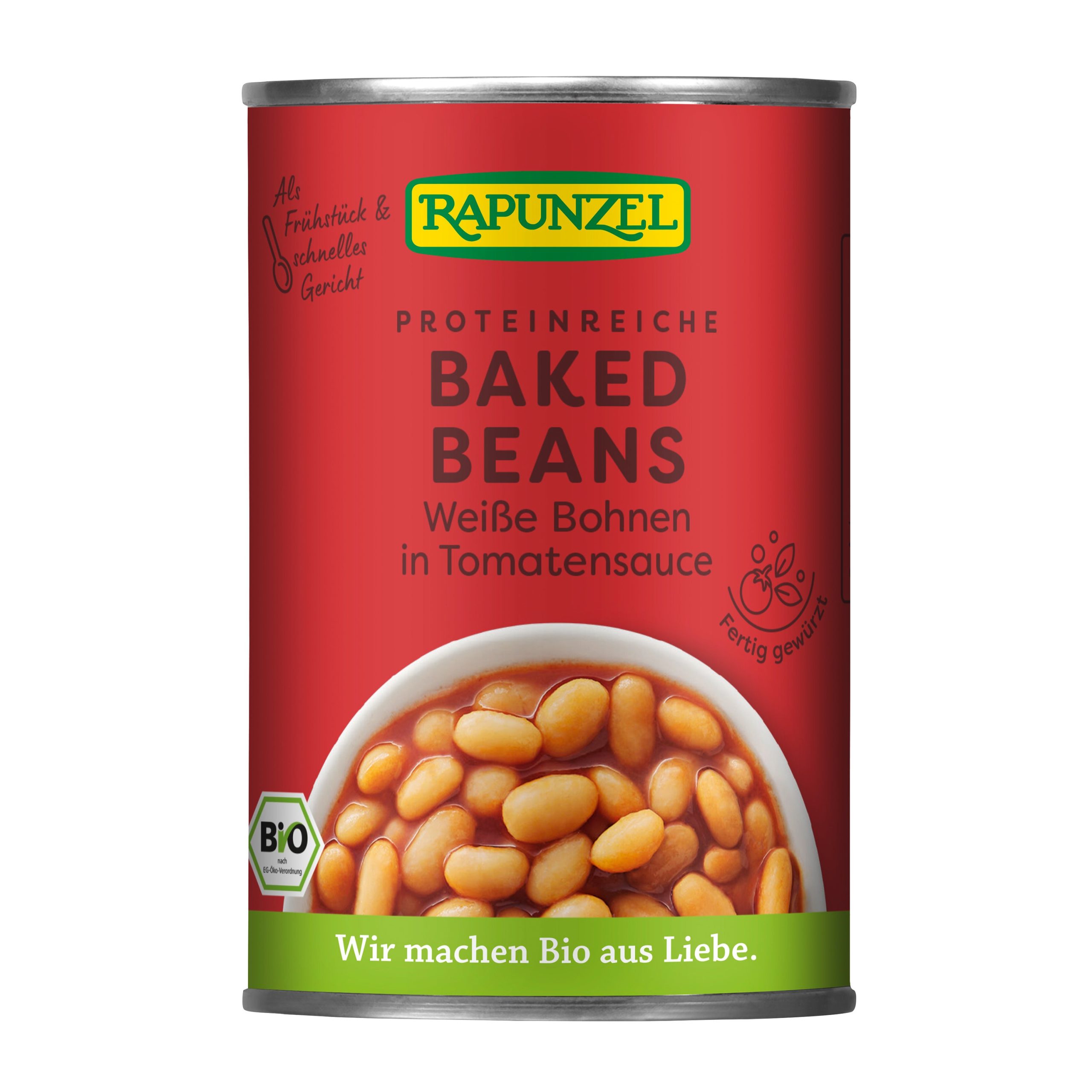 Rapunzel Fazole pečené BIO (400 g) - stačí jen ohřát a už jíte bio Rapunzel