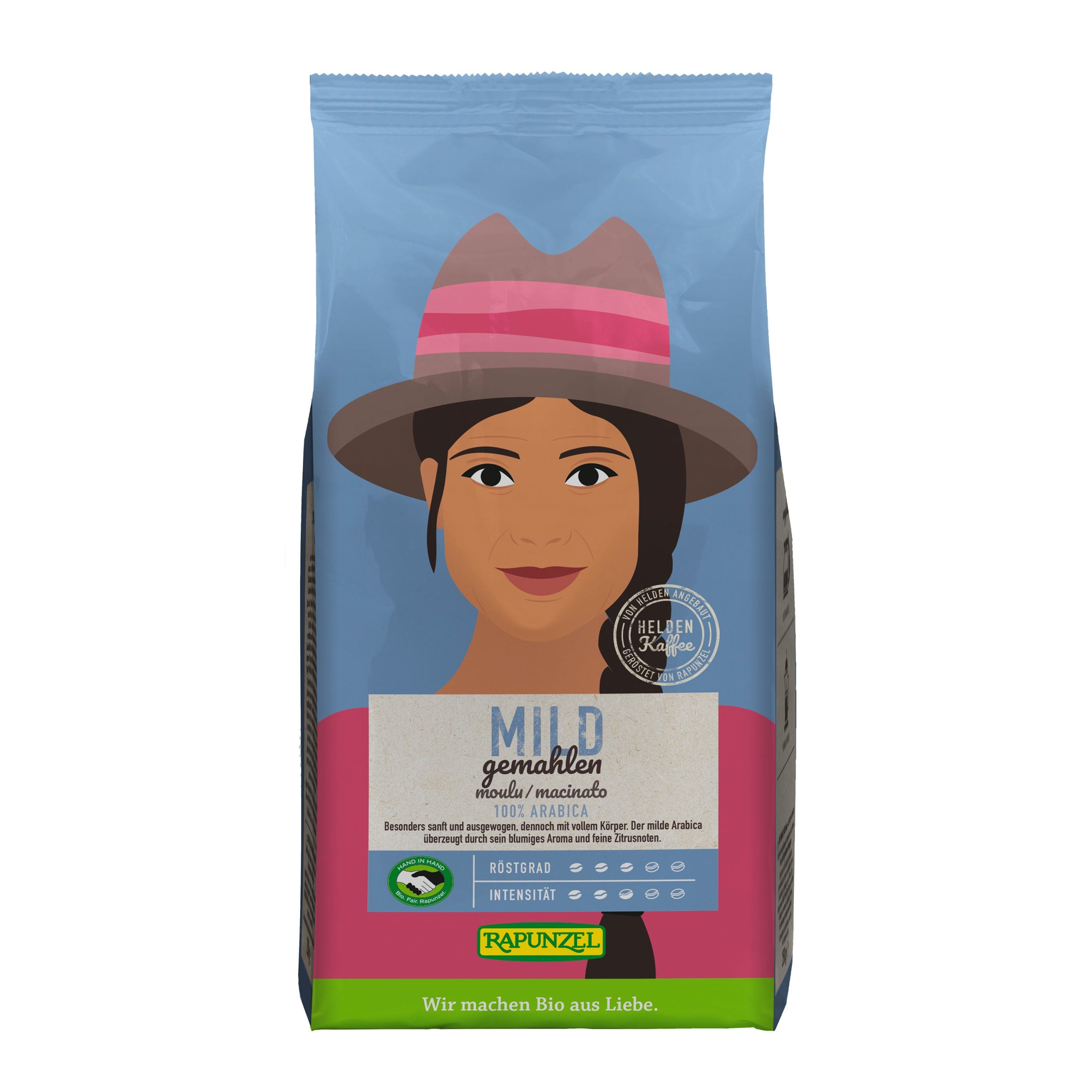 Rapunzel Káva mletá Gusto Café Mild BIO (250 g) - lehounce nakyslá peru s hondurasem Rapunzel
