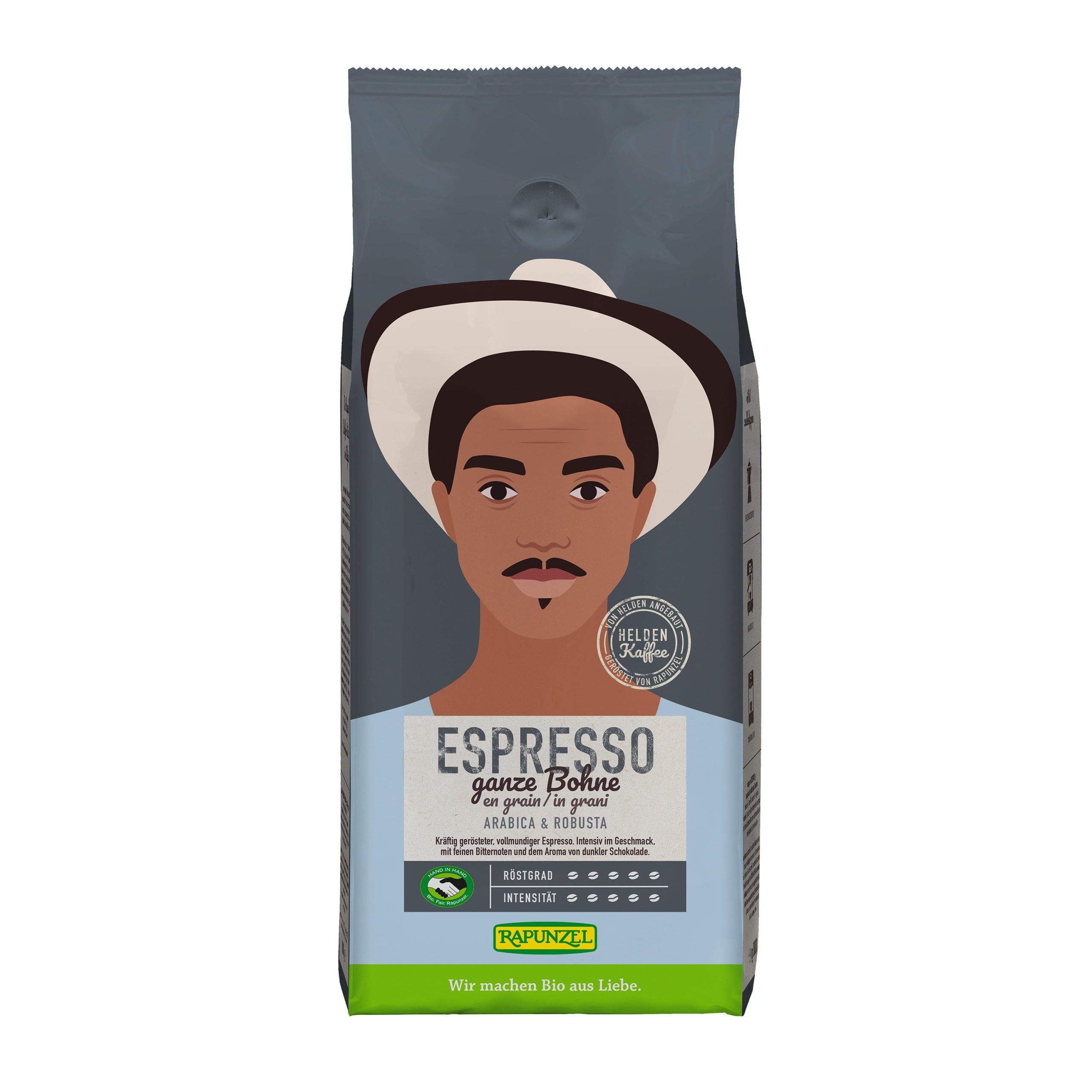 Rapunzel Káva zrnková Espresso BIO (250 g) - směs pro italské espresso v bio kvalitě Rapunzel