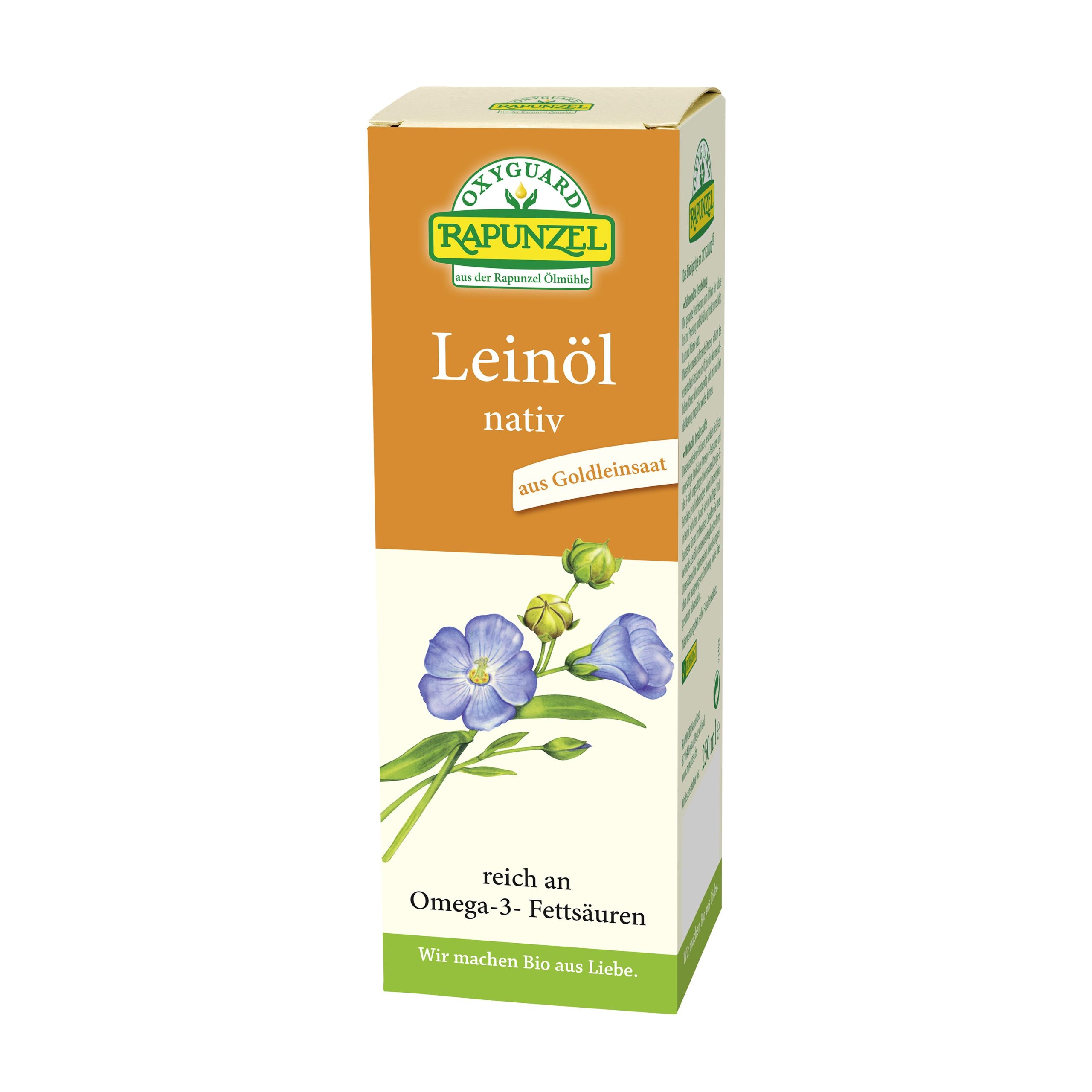 Rapunzel Olej lněný lisovaný za studena BIO (250 ml) - pokročilý výrobní proces pro zachování živin Rapunzel