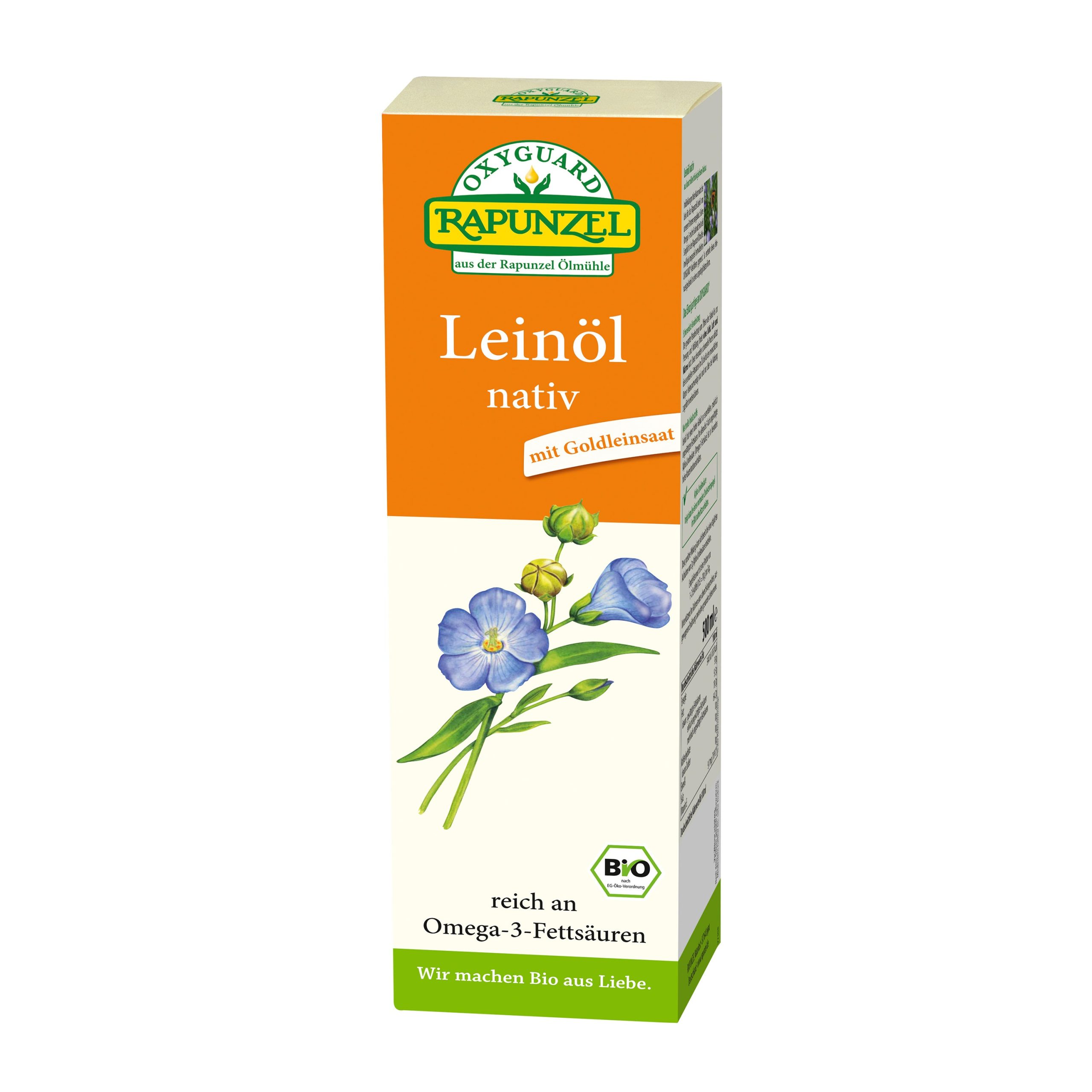 Rapunzel Olej lněný lisovaný za studena BIO (500 ml) - pokročilý výrobní proces pro zachování živin Rapunzel