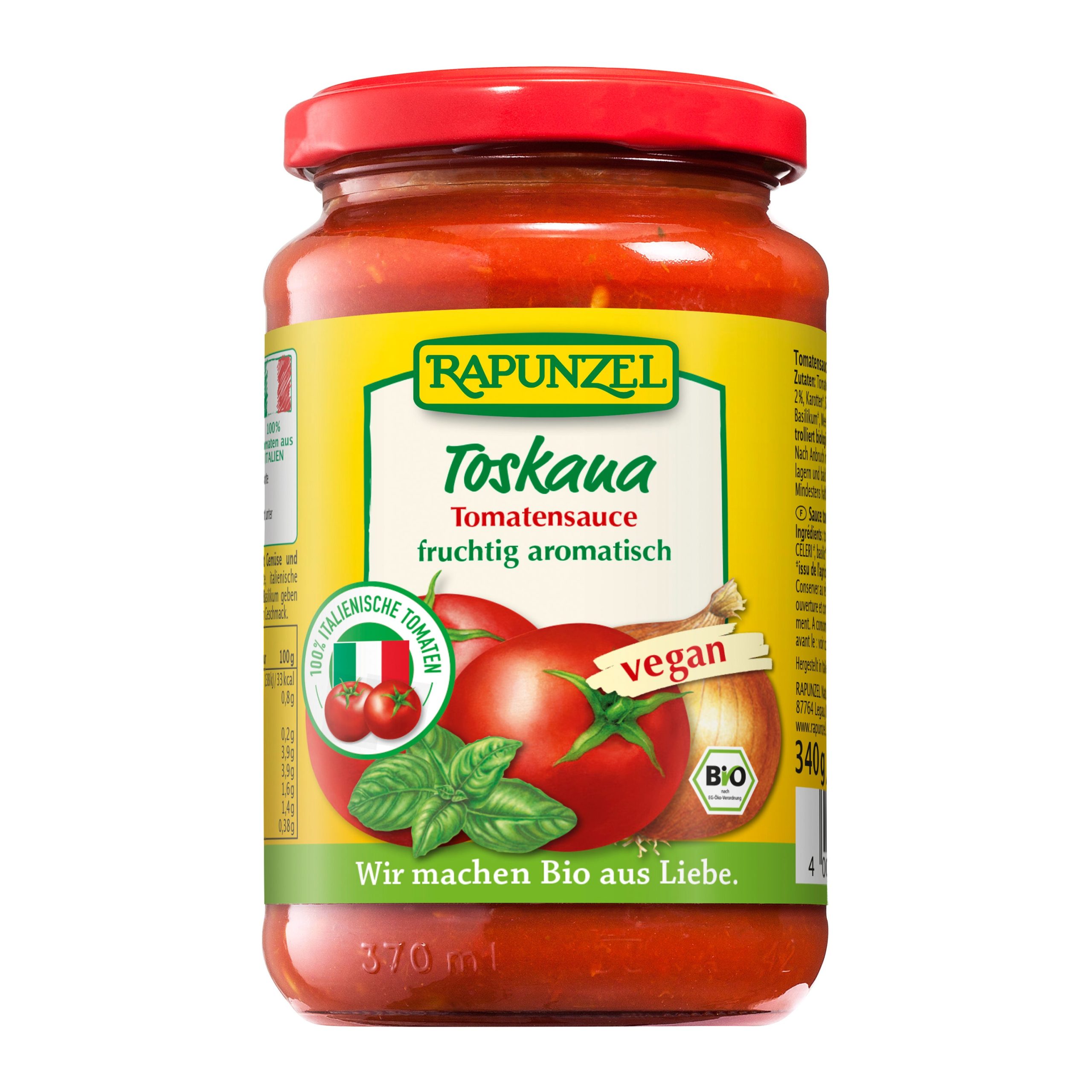 Rapunzel Omáčka na těstoviny Toskana BIO (550 g) - toskánská klasika pro vaše vaření Rapunzel