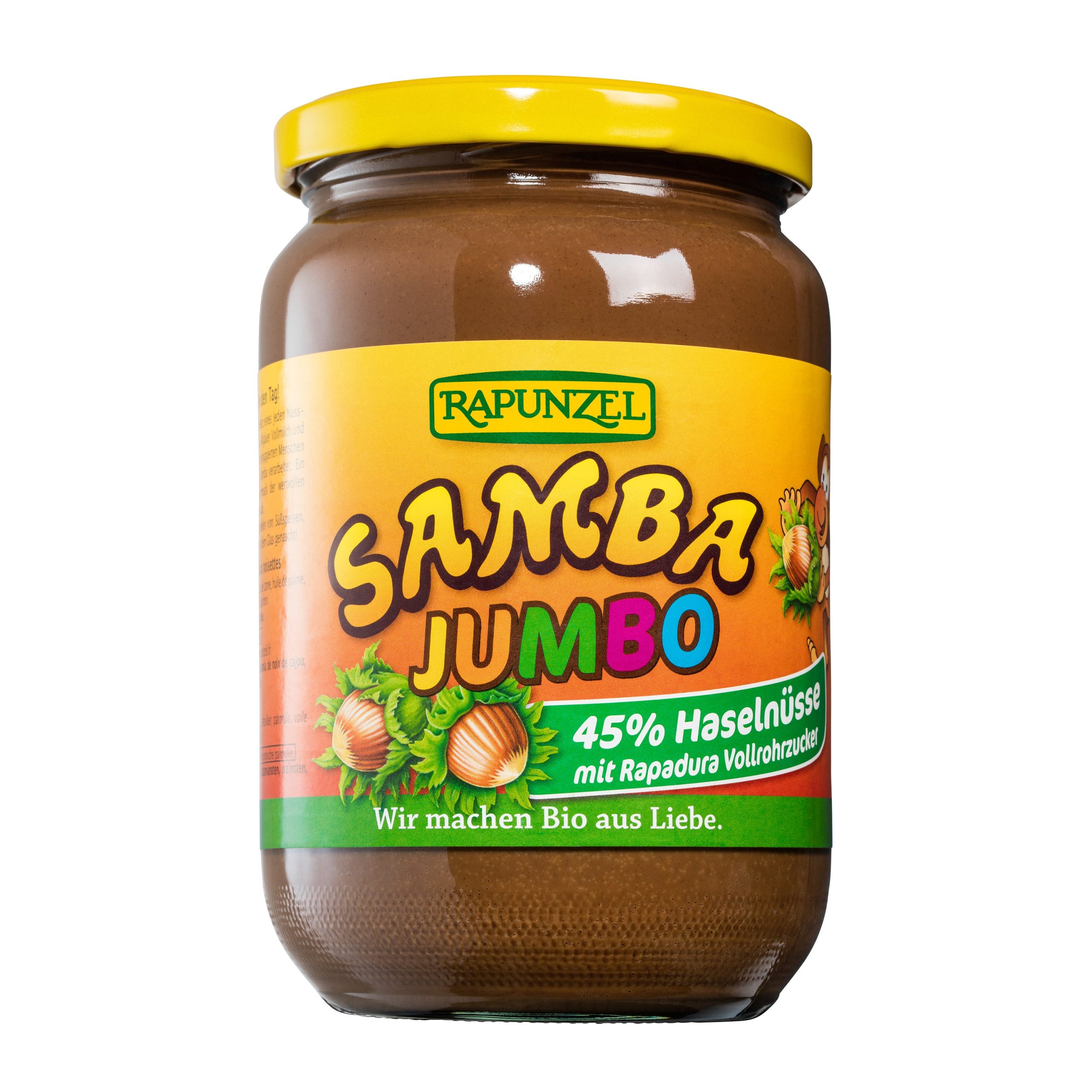 Rapunzel Pomazánka lískooříšková SAMBA BIO - jumbo balení (750 g) - vydatná porce lískových oříšků