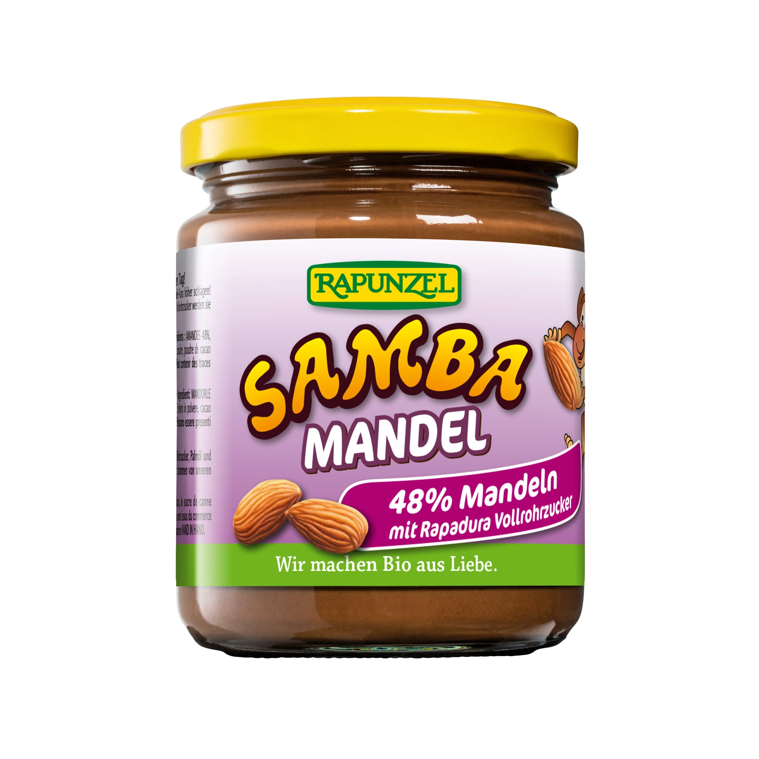 Rapunzel Pomazánka mandlová SAMBA BIO (250 g) - kakaová klasika bez lískových oříšků Rapunzel