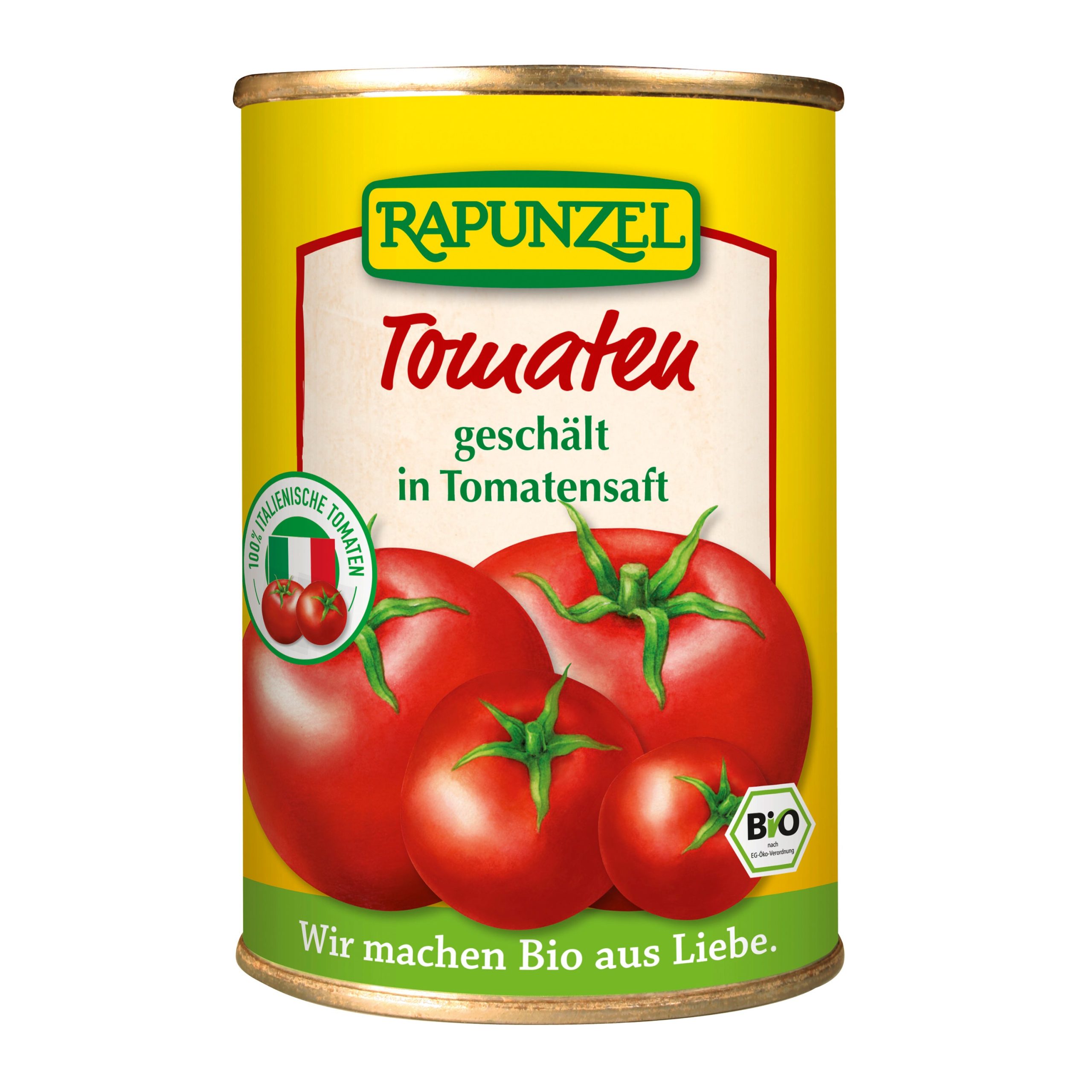 Rapunzel Rajčata loupaná BIO (400 g) - celá italská rajčata v rajčatové šťávě Rapunzel