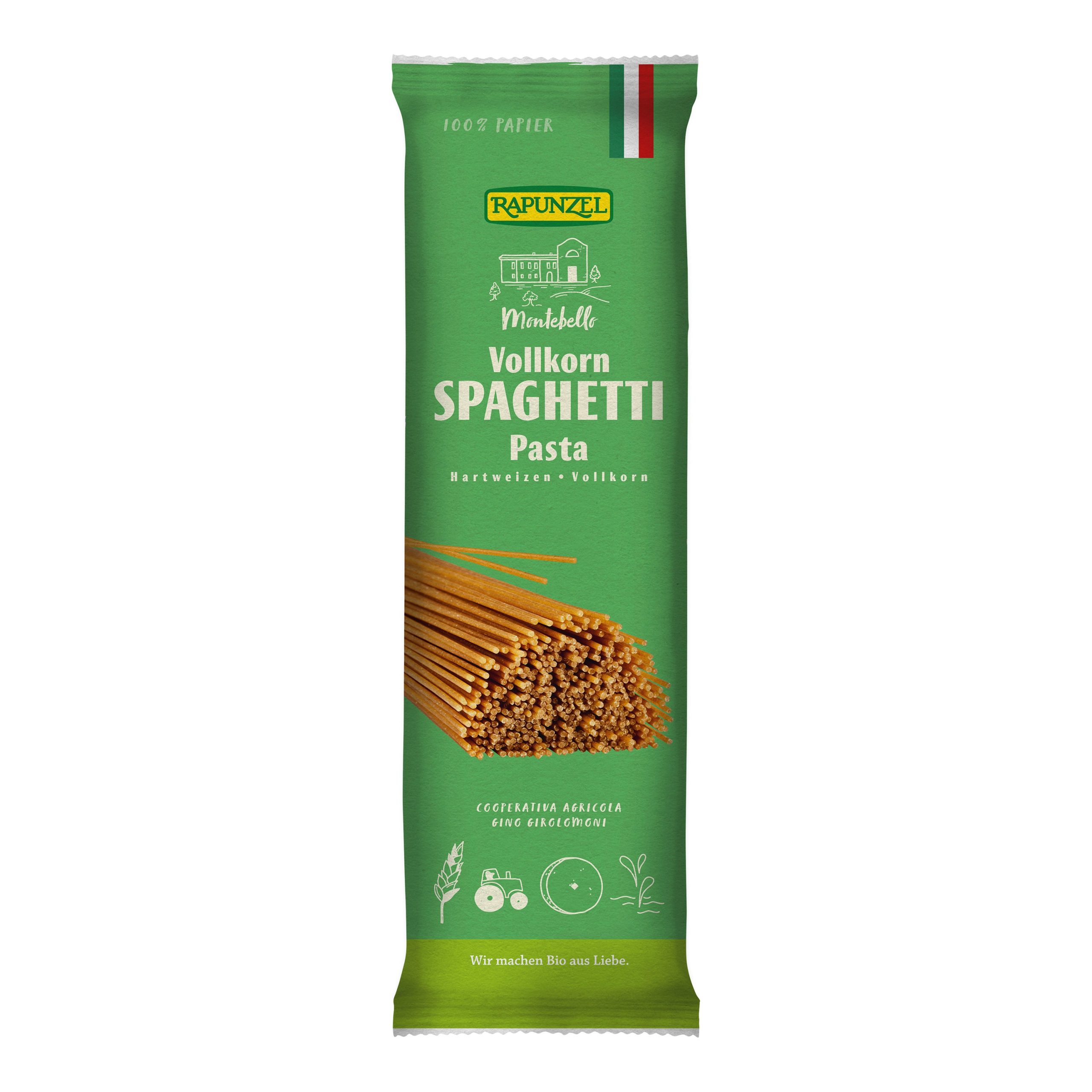 Rapunzel Špagety celozrnné BIO (500 g) - pouze kvalitní italská celozrnná krupice Rapunzel