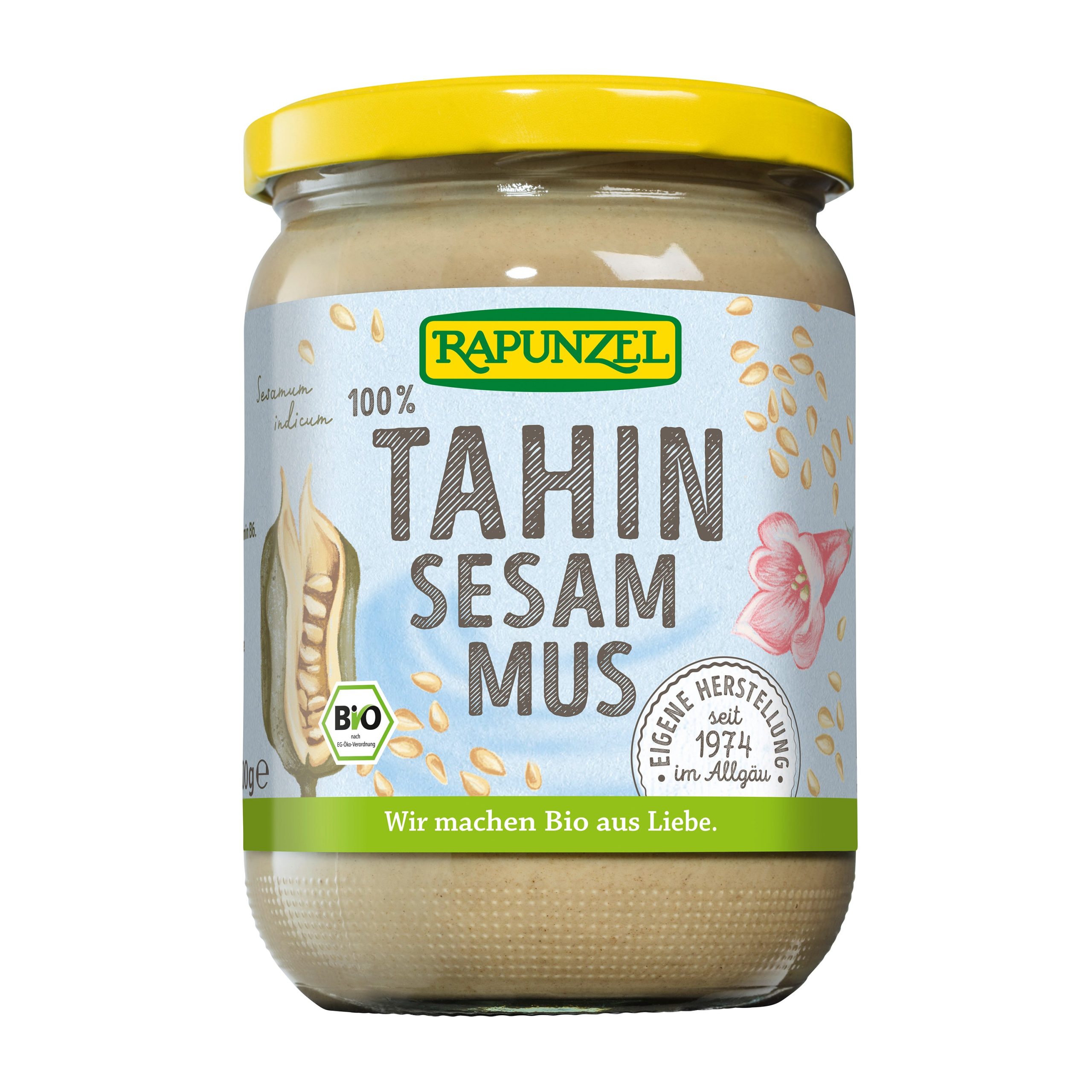 Rapunzel Tahini pasta sezamová 100 % BIO (500 g) - pro zjemnění a plnější oříškovou chuť Rapunzel