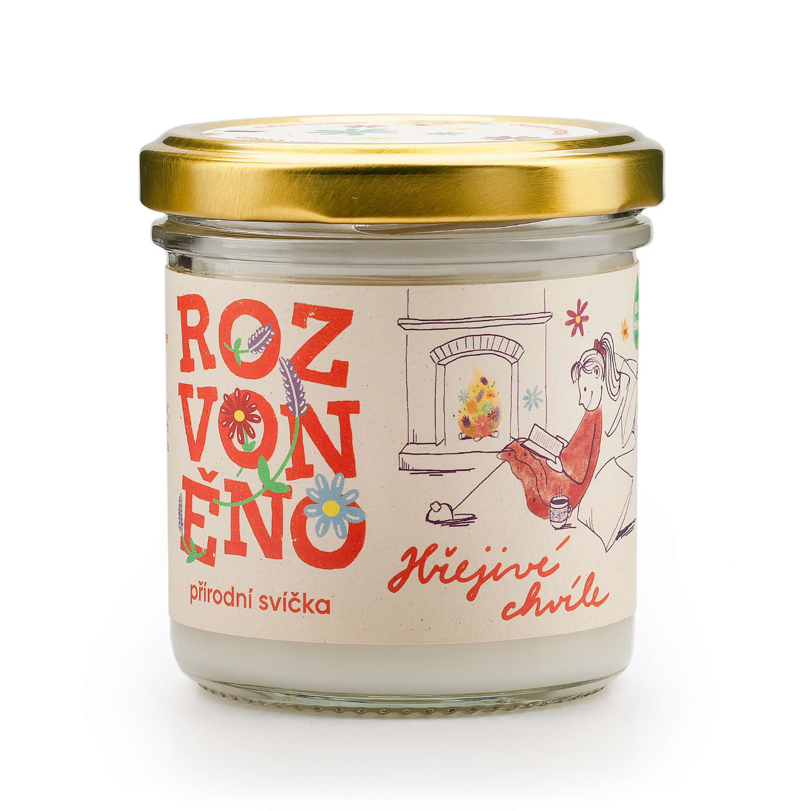 Rozvoněno Vonná svíčka - Hřejivé chvíle (130 ml) - se zázvorem