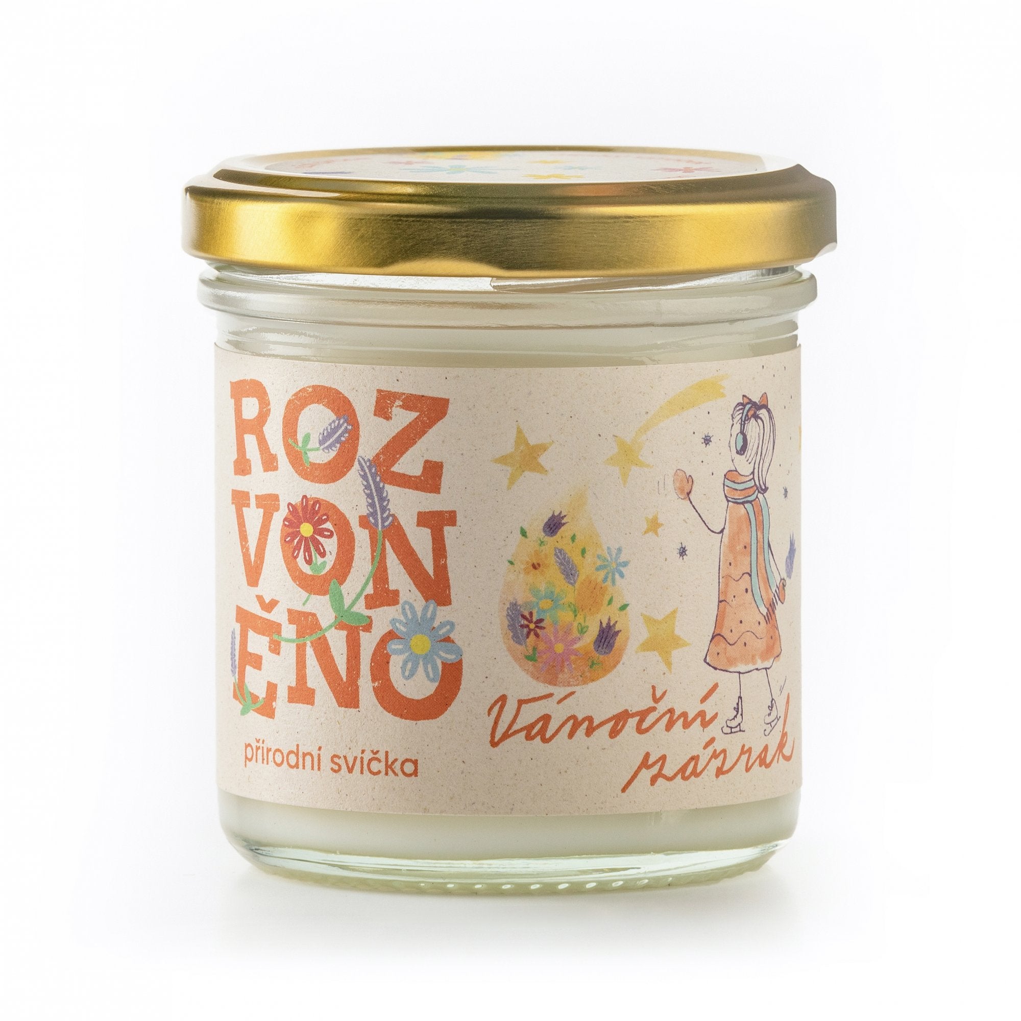 Rozvoněno Vonná svíčka - Vánoční zázrak (130 ml) - voní hřebíčkem