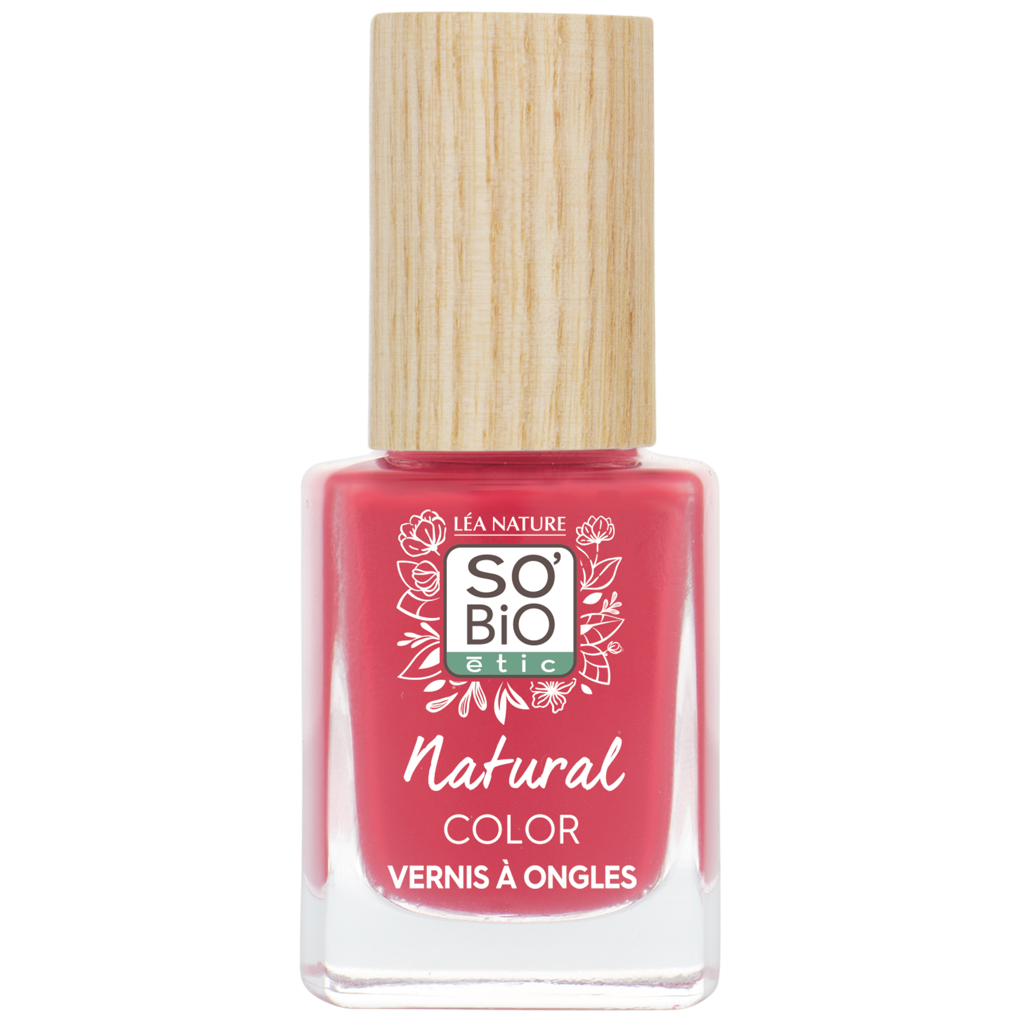 SO’BiO étic Lak na nehty - 35 vibrující korálová (11 ml) - se zářivou a intenzivní barvou SO’BiO étic