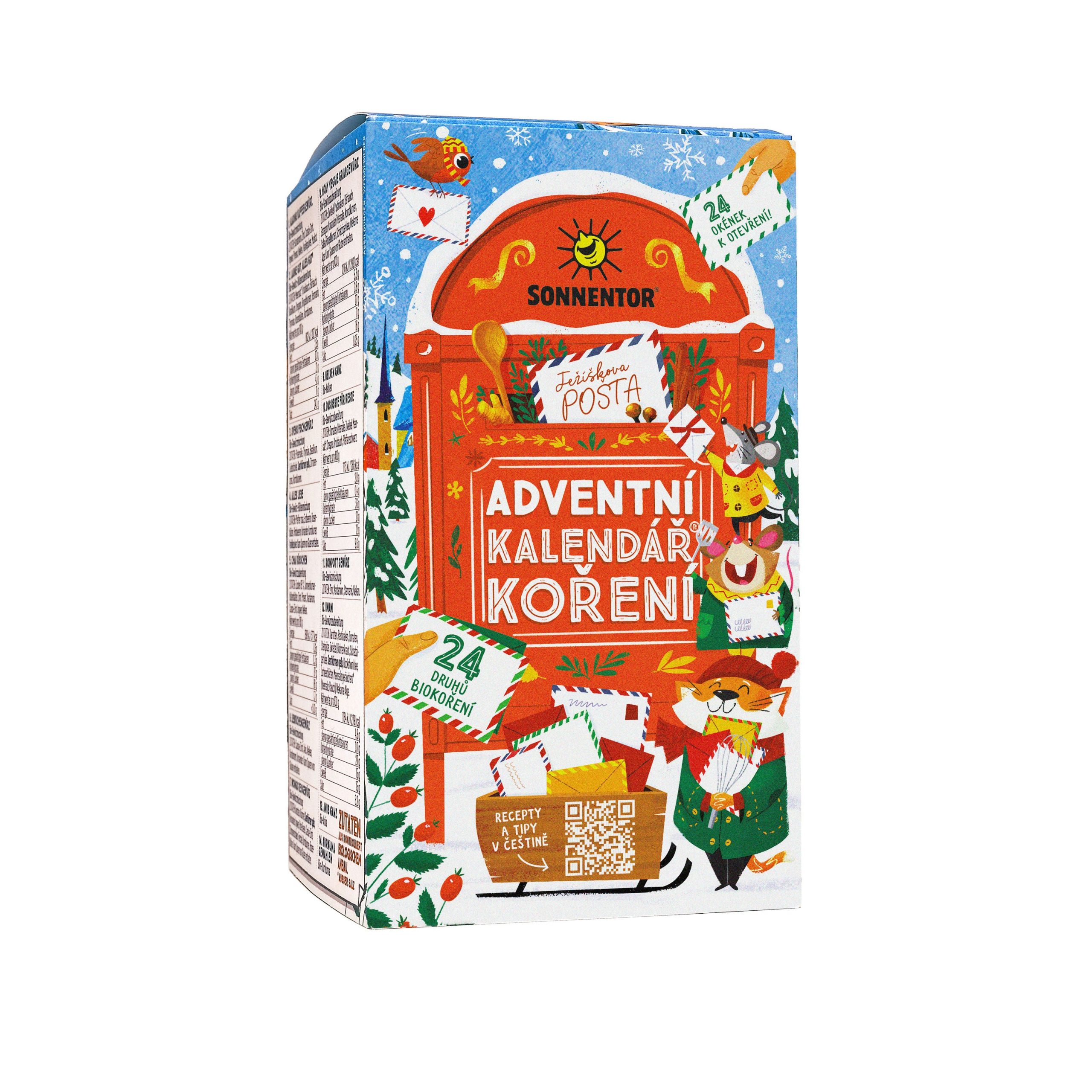 Sonnentor Adventní kalendář® koření BIO - poznávací sada (24 ks) - okoření čekání na ježíška Sonnentor