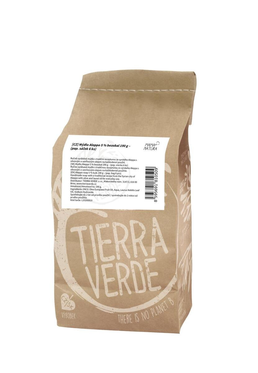 Tierra Verde Aleppské mýdlo pro problematickou pokožku - 6 ks - s 5 % vavřínového oleje