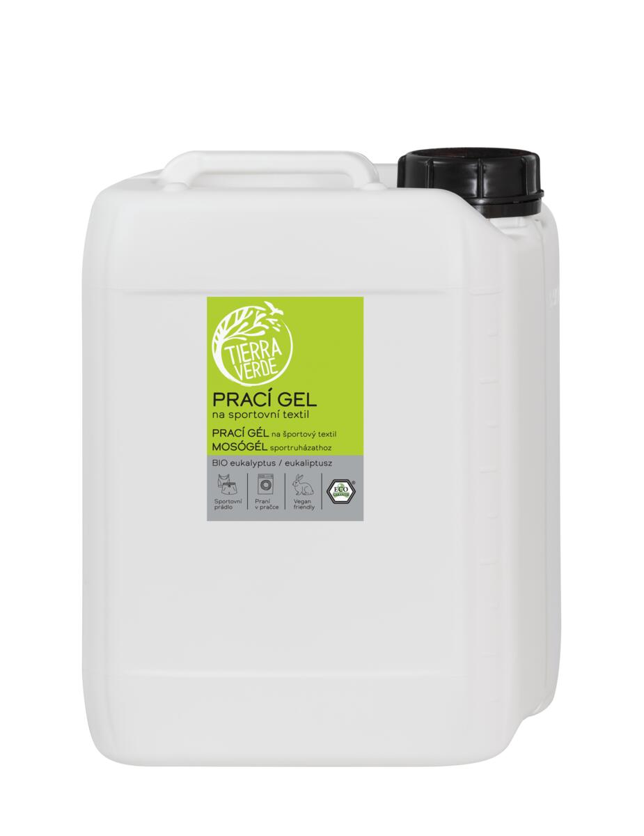 Tierra Verde Prací gel na funkční a sportovní textil s BIO eukalyptem - 5 l - poradí si s potem