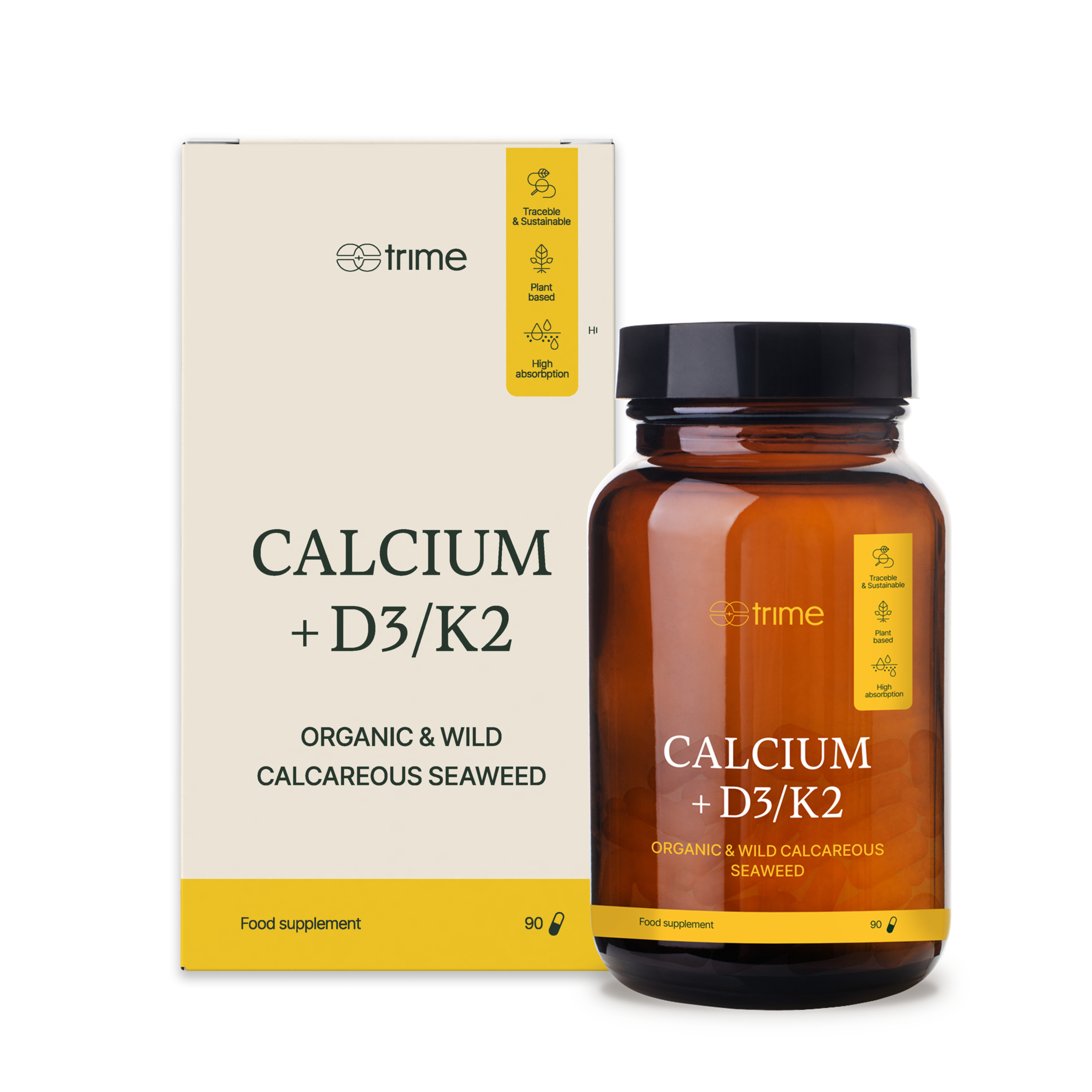 Trime Calcium + D3/K2 (90 kapslí) - podpoří zdraví kostí
