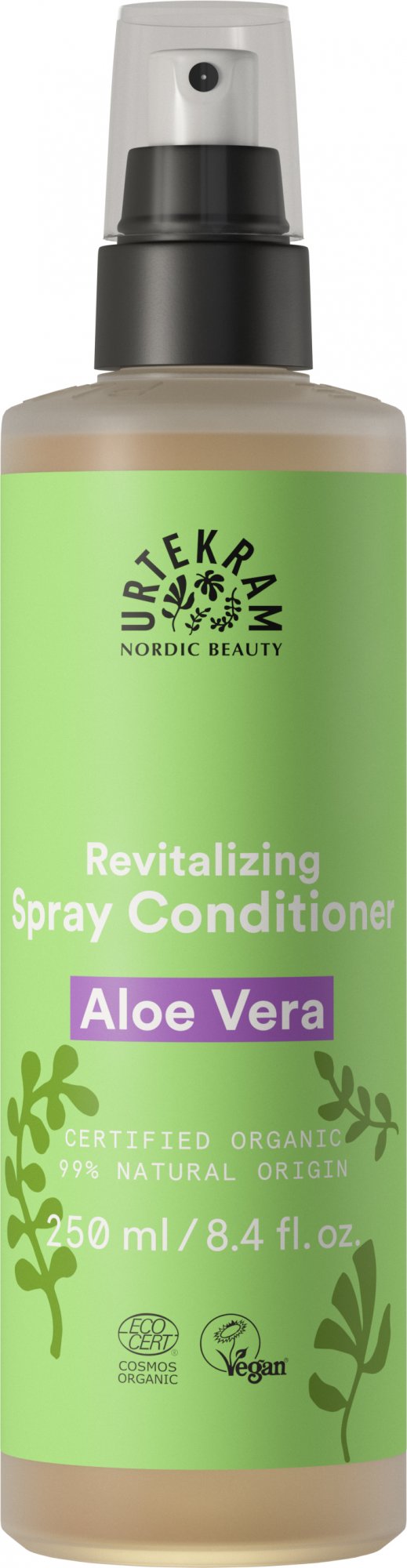 Urtekram Regenerační kondicionér s aloe vera ve spreji BIO (250 ml) - chrání vlasy před poškozením horkým vzduchem Urtekram