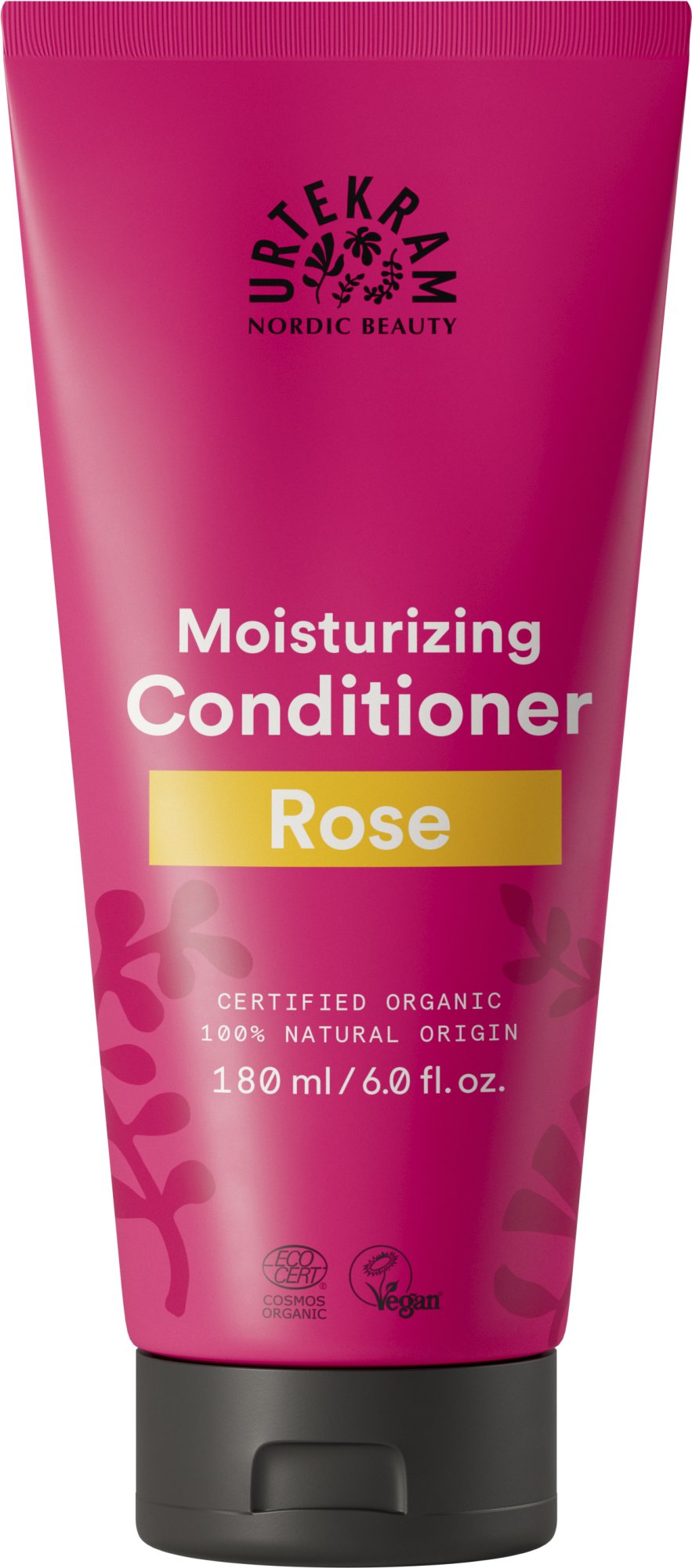 Urtekram Rozmazlující růžový kondicionér BIO (180 ml) - voní růží a růžovým muškátem Urtekram