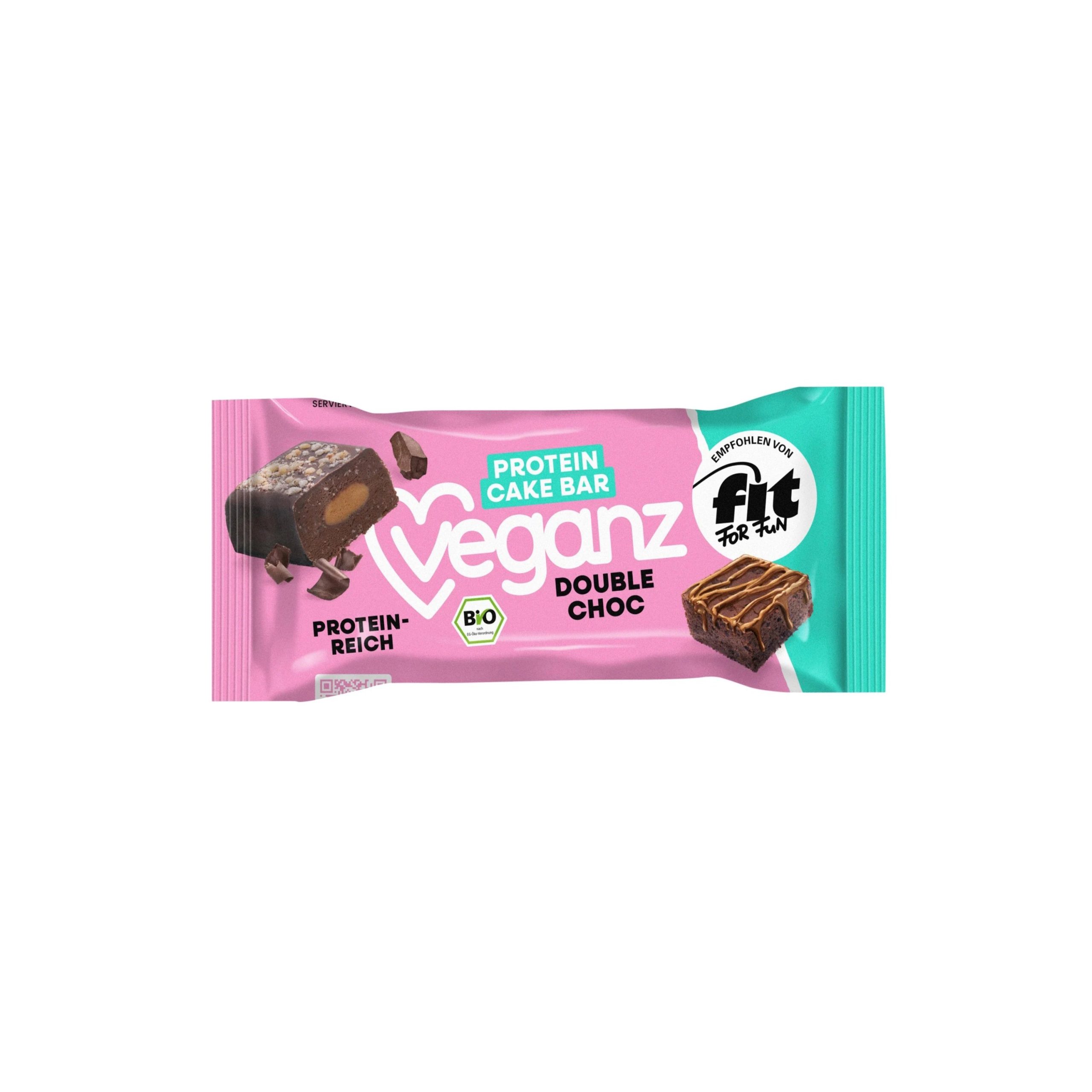 Veganz Tyčinka proteinová Cake bar Double Choc BIO (45 g) - obsahuje 21 % proteinu Veganz
