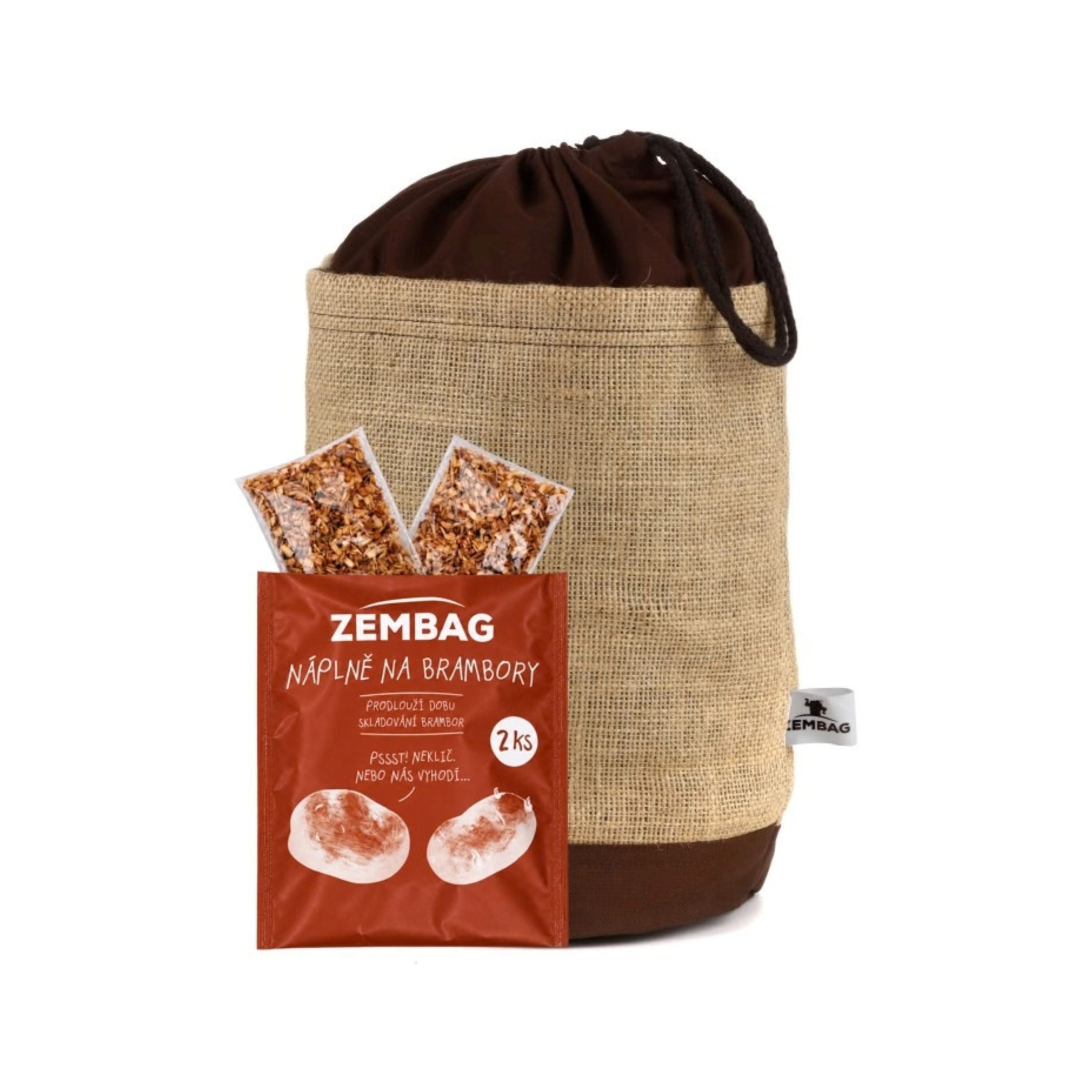 Zembag Pytel na 5 kg brambor - hnědý - zabraňuje klíčení min. 5 měsíců Zembag