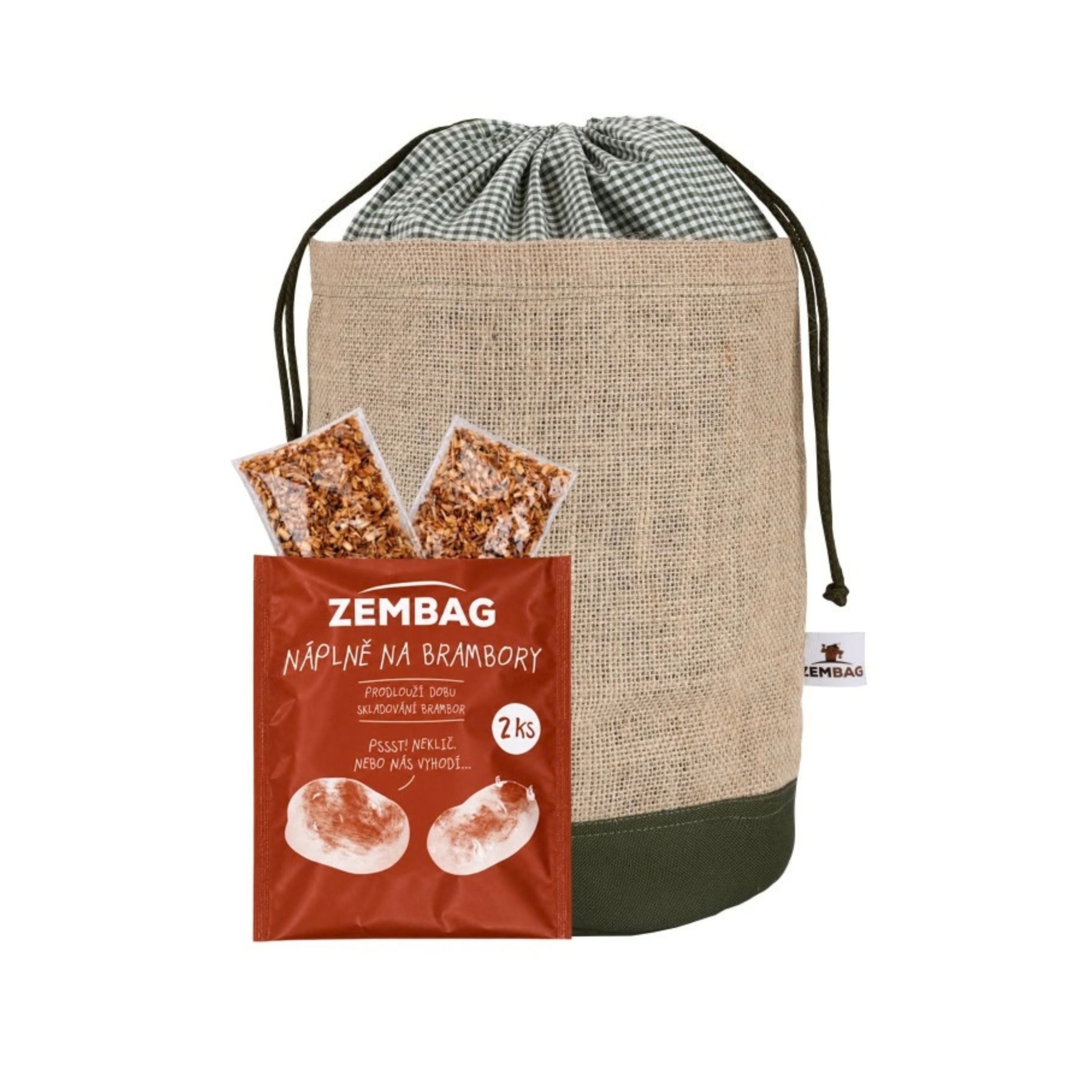 Zembag Pytel na 5 kg brambor - olivově zelený - zabraňuje klíčení min. 5 měsíců Zembag