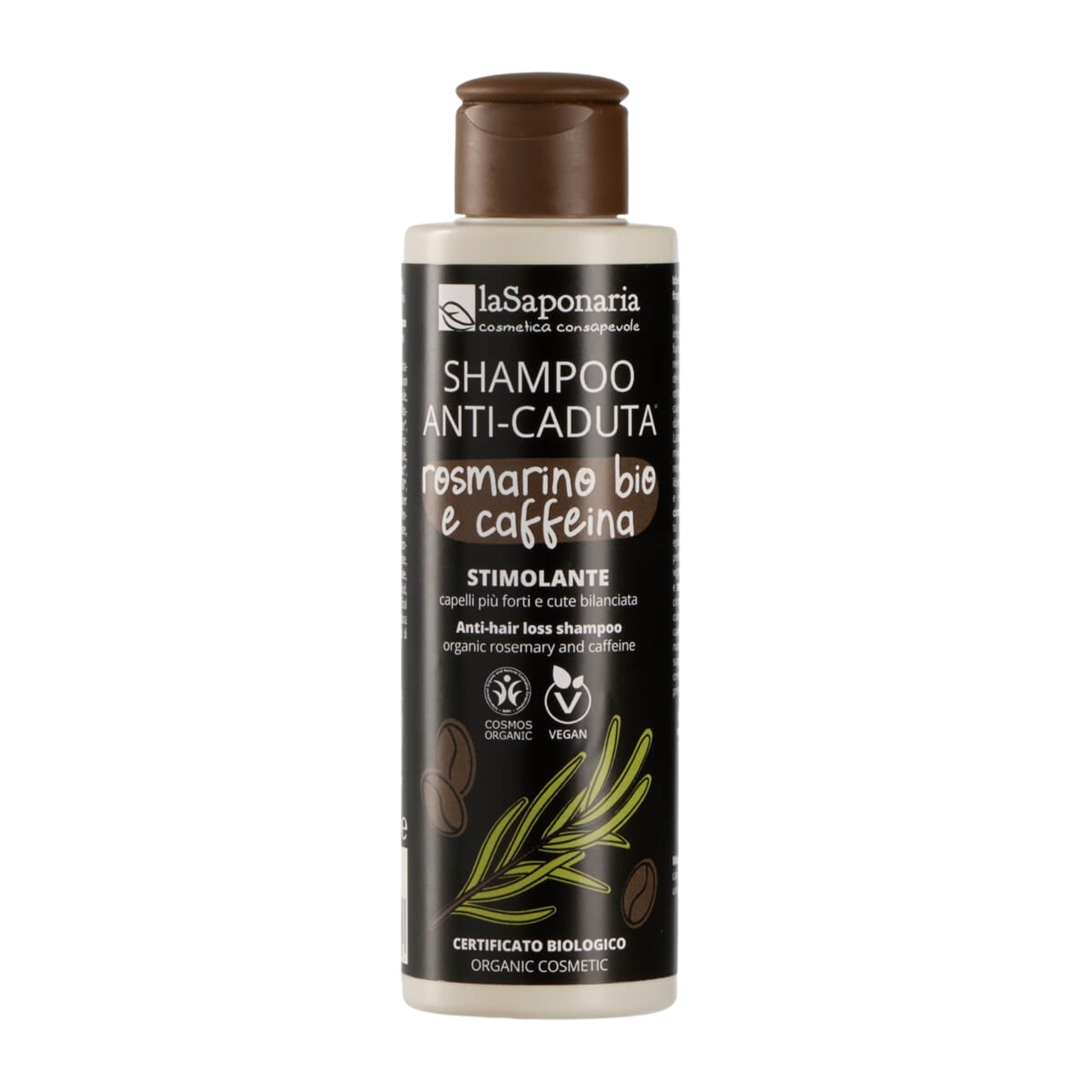 laSaponaria Pánský šampon proti vypadávání vlasů s kofeinem BIO (150 ml) - ideální pro jemné a křehké vlasy laSaponaria